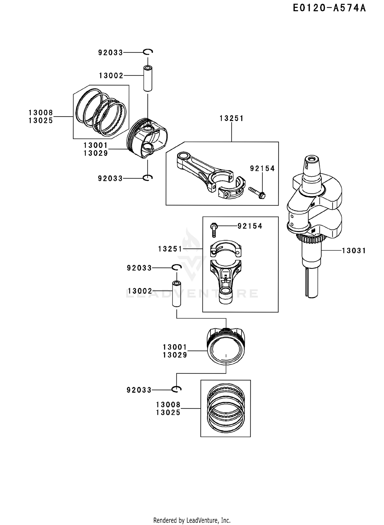 FX730V-AS39 PISTON & CRANKSHAFT