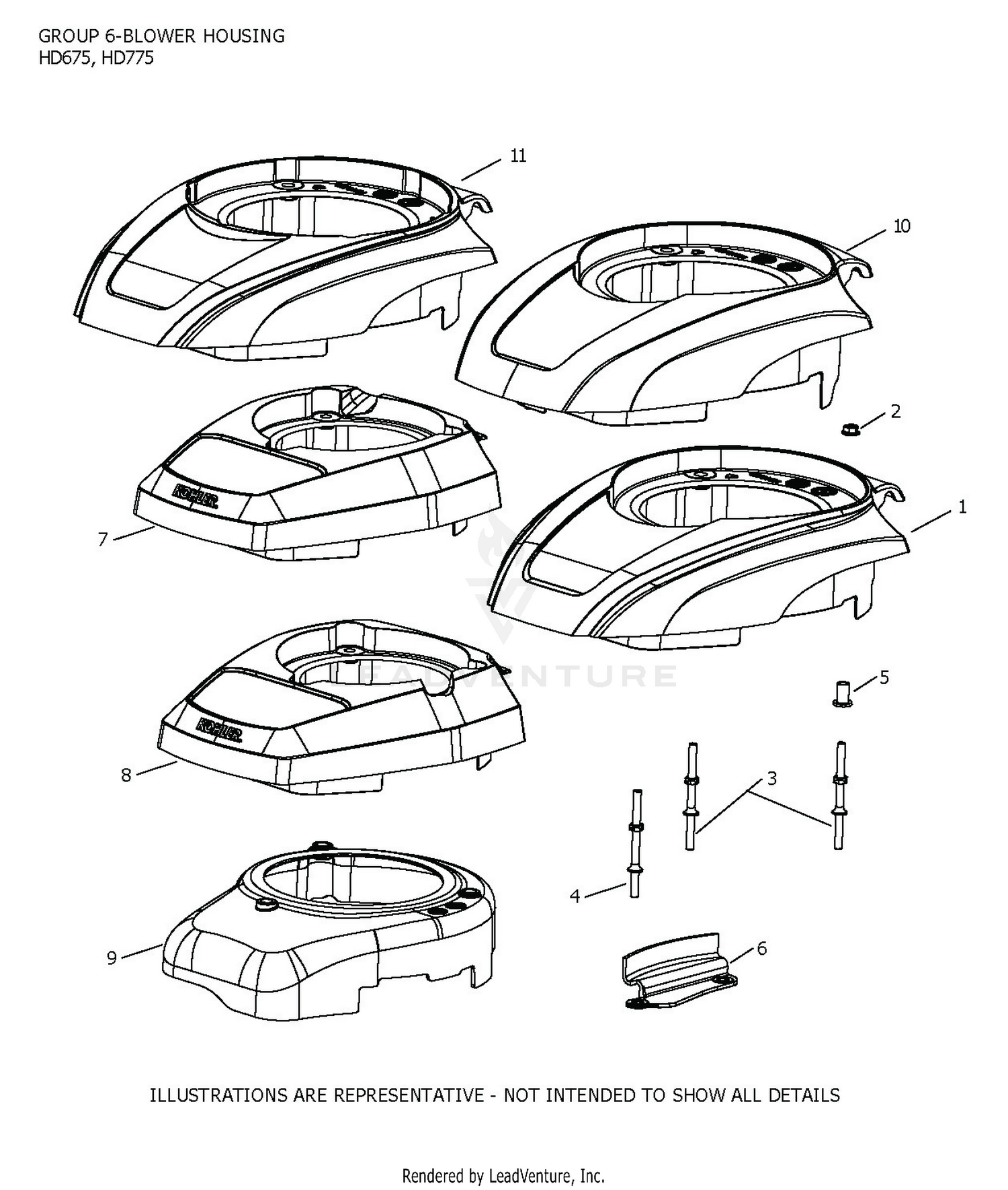 HD775-3115 Blower Housing