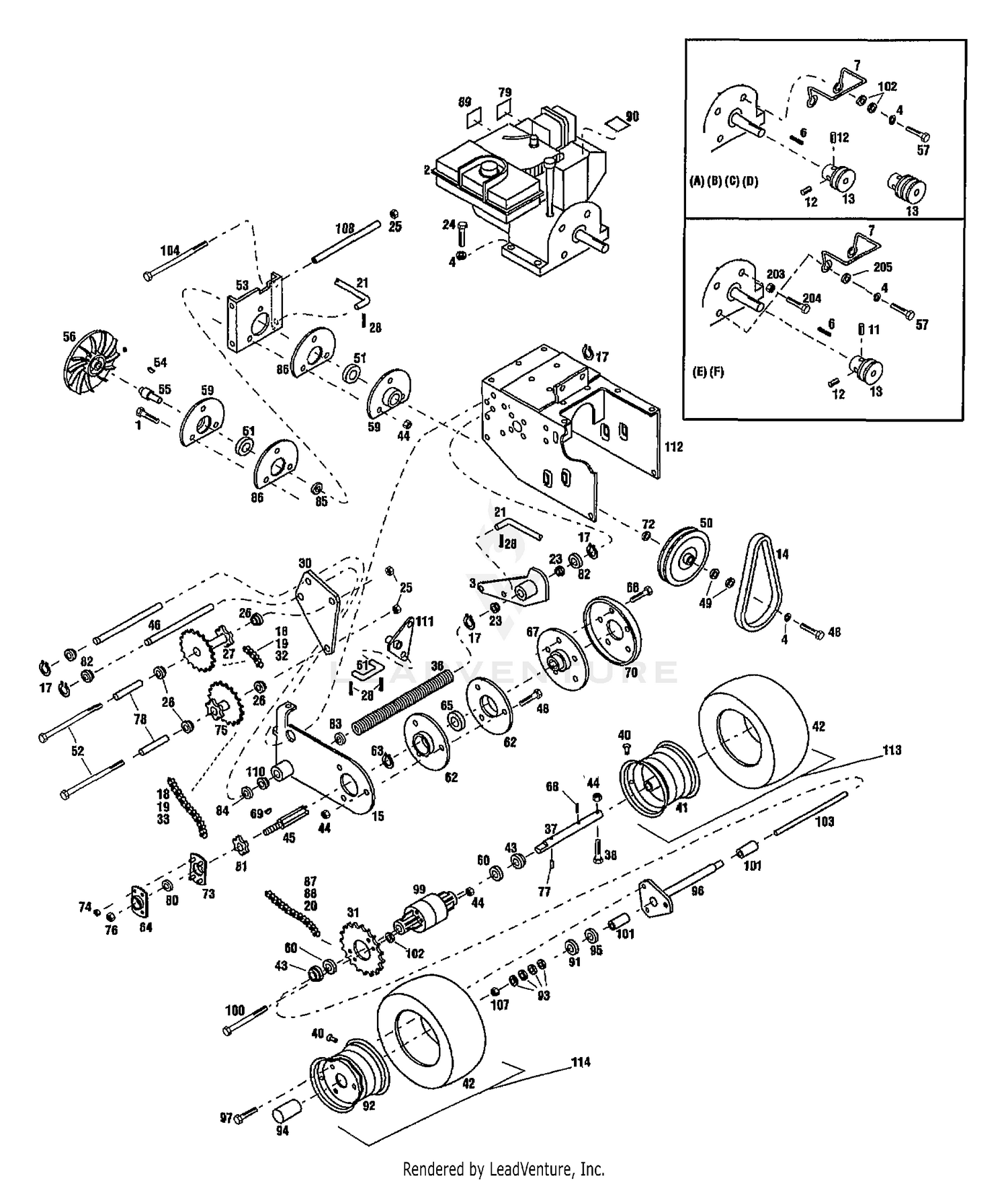 ENGINE & DRIVE ASSEMBLY (TRACTOR)