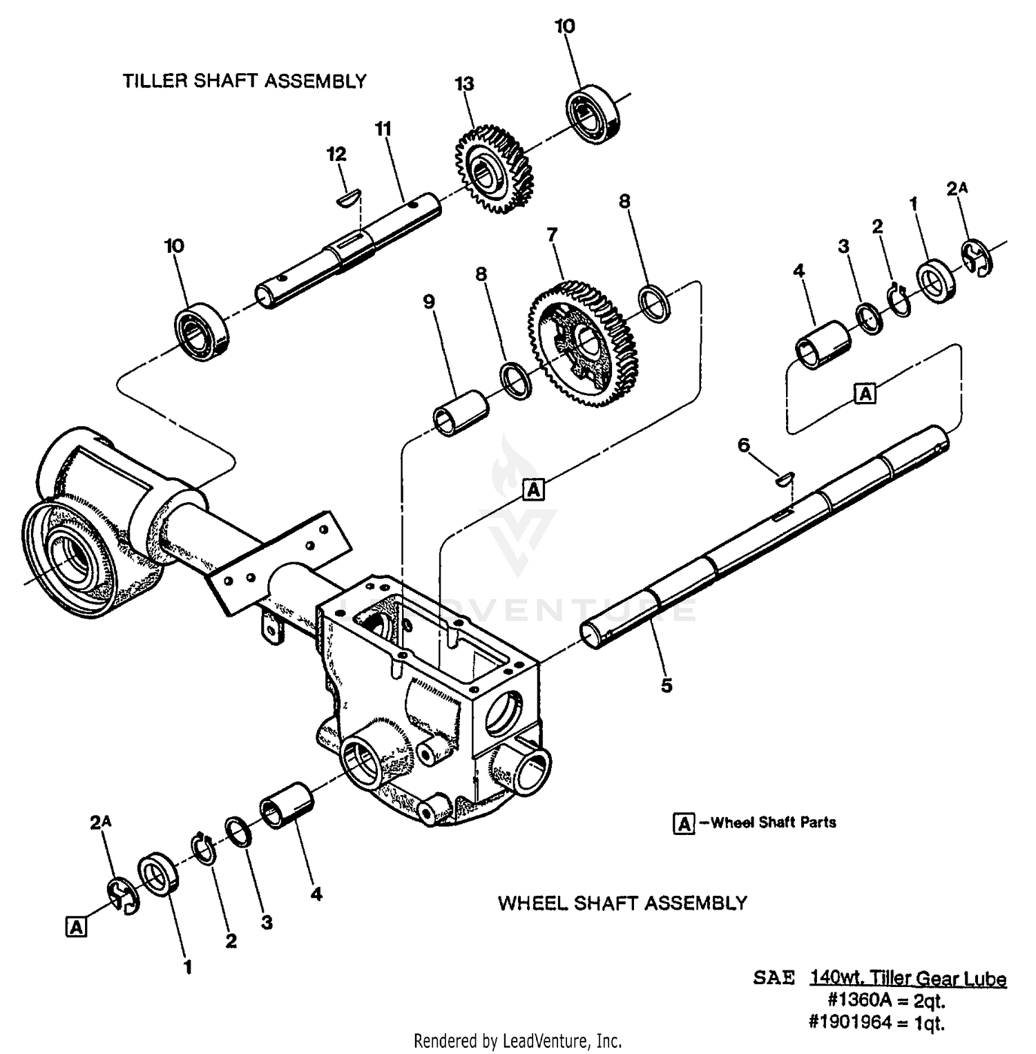 WHEEL & TILLER SHAFT ASSEMBLIES