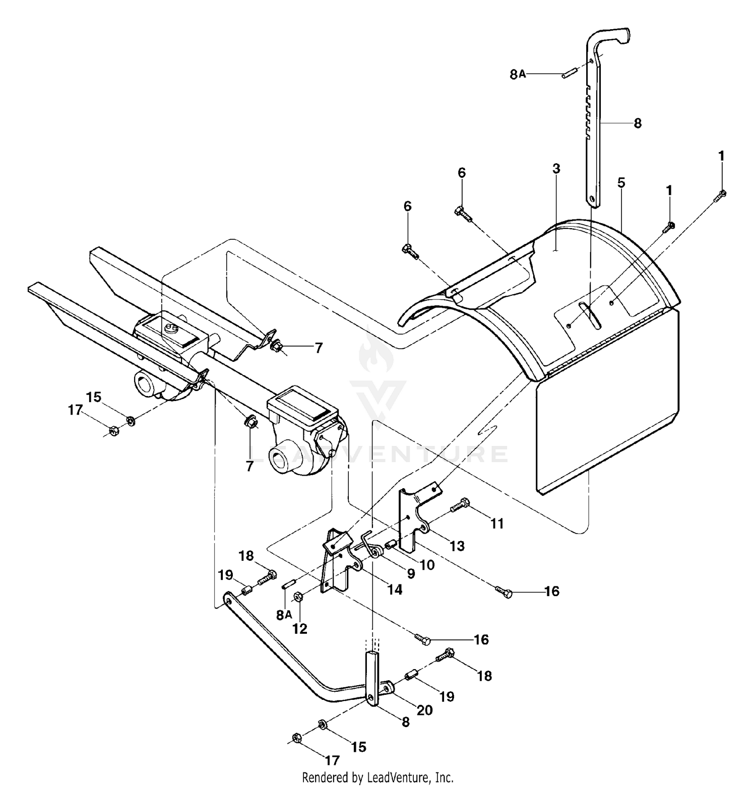 Tine Hood, Depth Regulator And Drag Bar