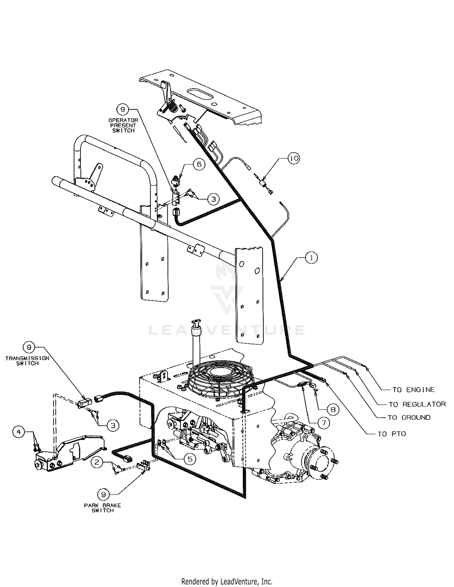 Cub Cadet 4816f S N 503 791 And Above 553c565m100 554c565m100 555c565m100 556c565m100 Wiring Harness Safety Switches