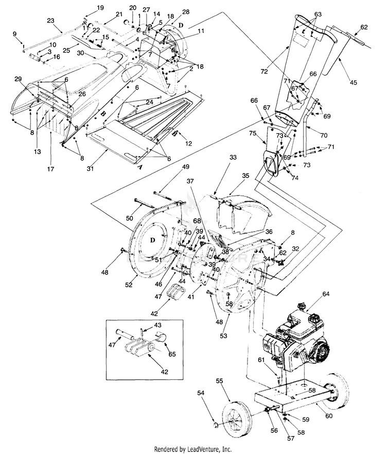Craftsman 24A483D099 (247.775870) (2001) Chipper/Shredder Partswarehouse