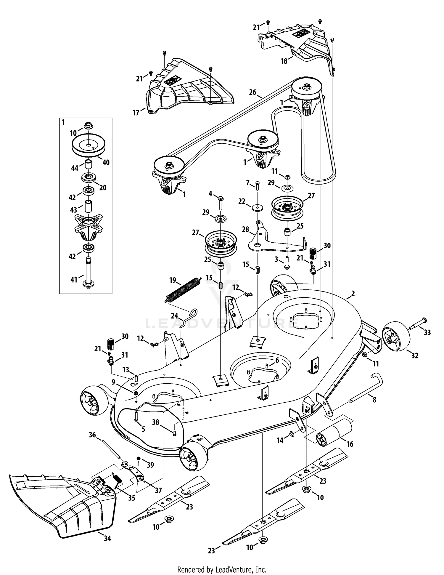 Deck belt for discount 50 inch cub cadet