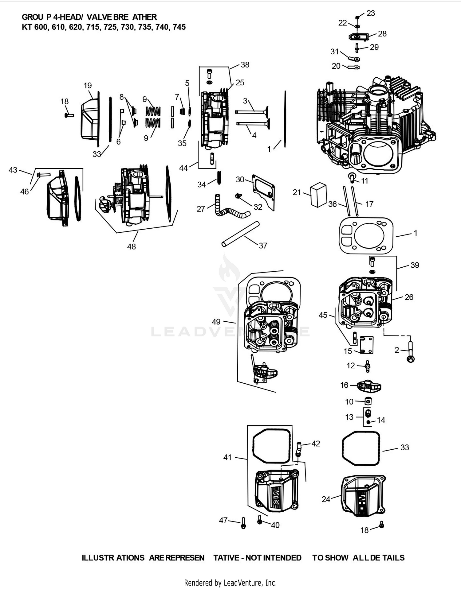 KT725-3112 CylinderHead & Breather