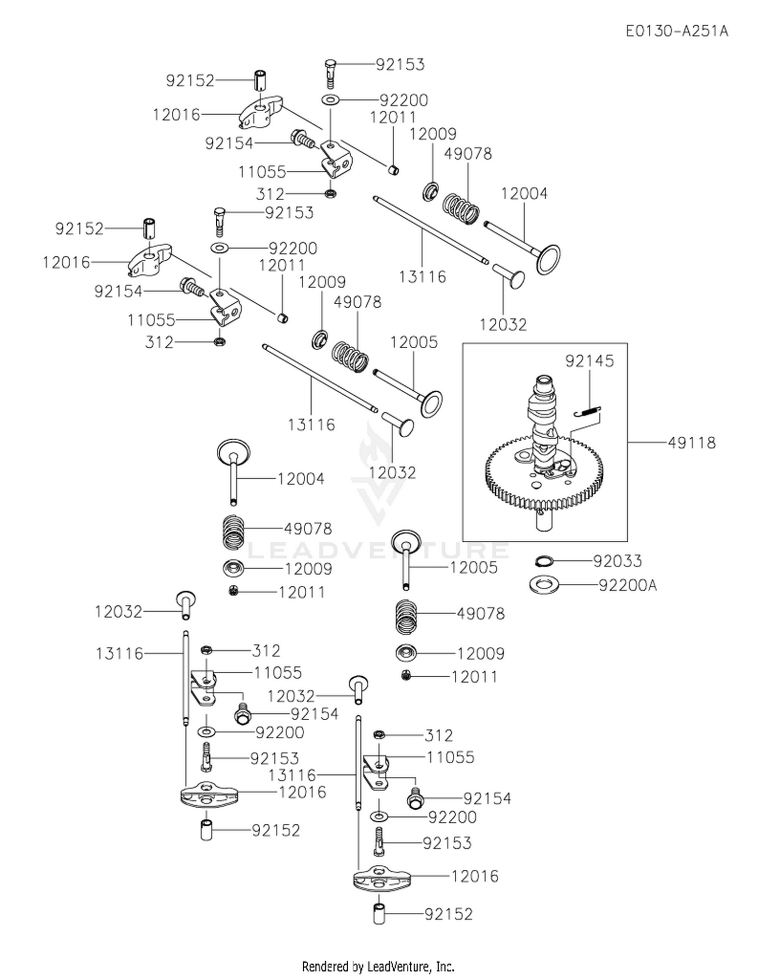 FT730V-AR30 VALVE & CAMSHAFT