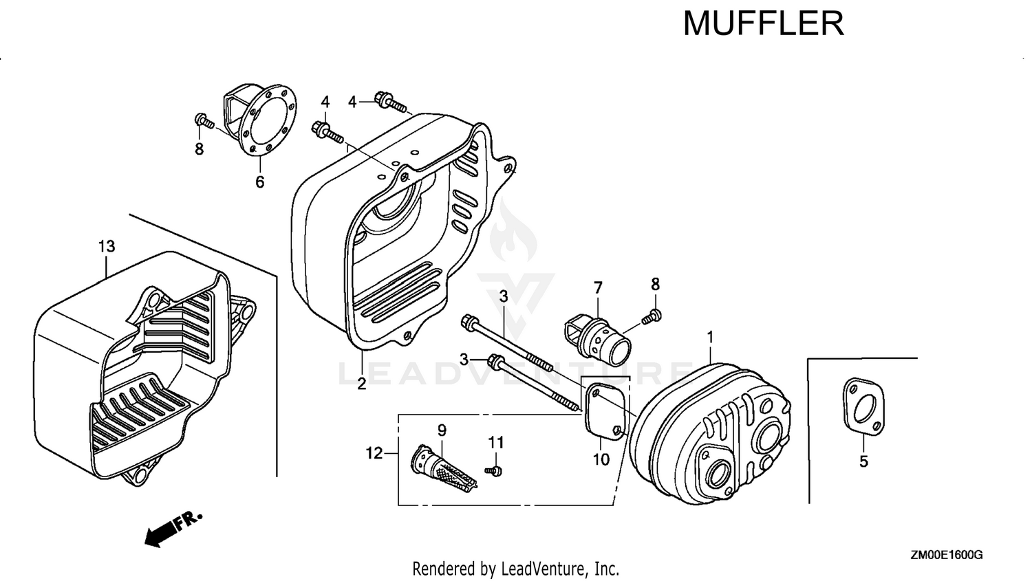 GCV160LA0-N5B MUFFLER