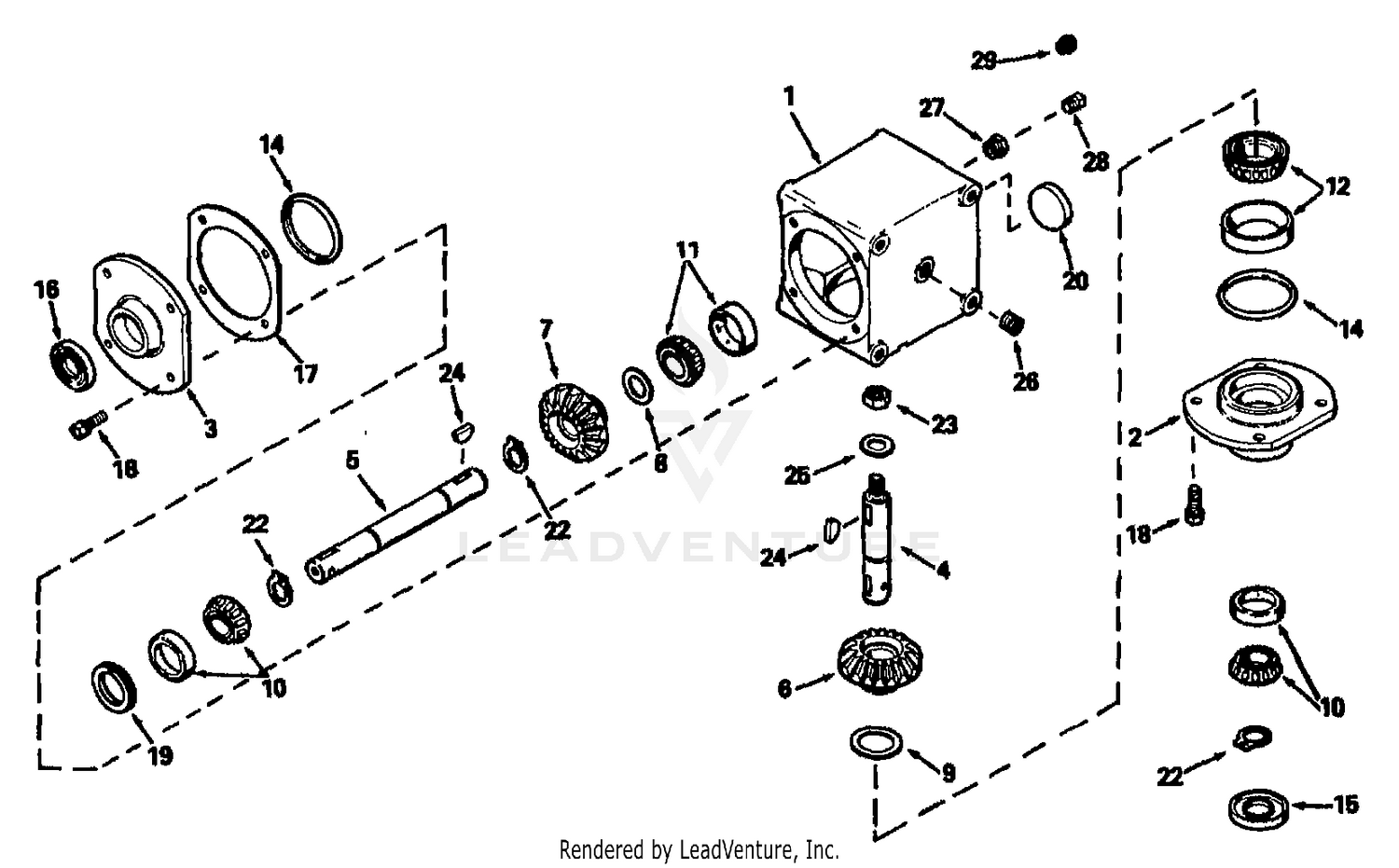 RIGHT ANGLE GEAR BOX ASSEMBLY