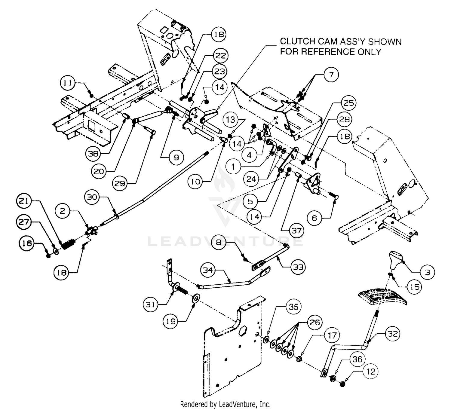 Cub Cadet 2155 Tractor S N 326 006 Up 136 244g100 13a 244g100 13b 244g100 13c 244g100 Transmission Controls S N 359 000 Below