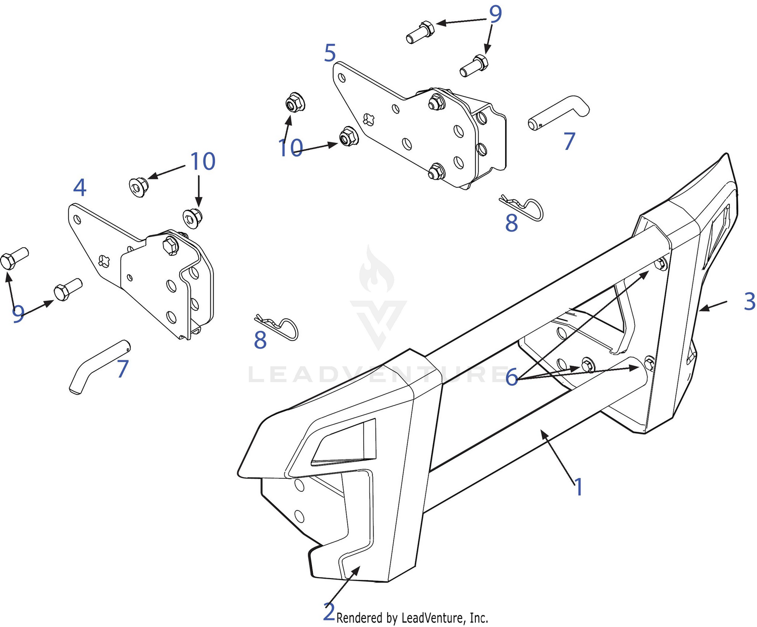 Cub Cadet 19A30038100 FastAttach Brush Guard General Assembly