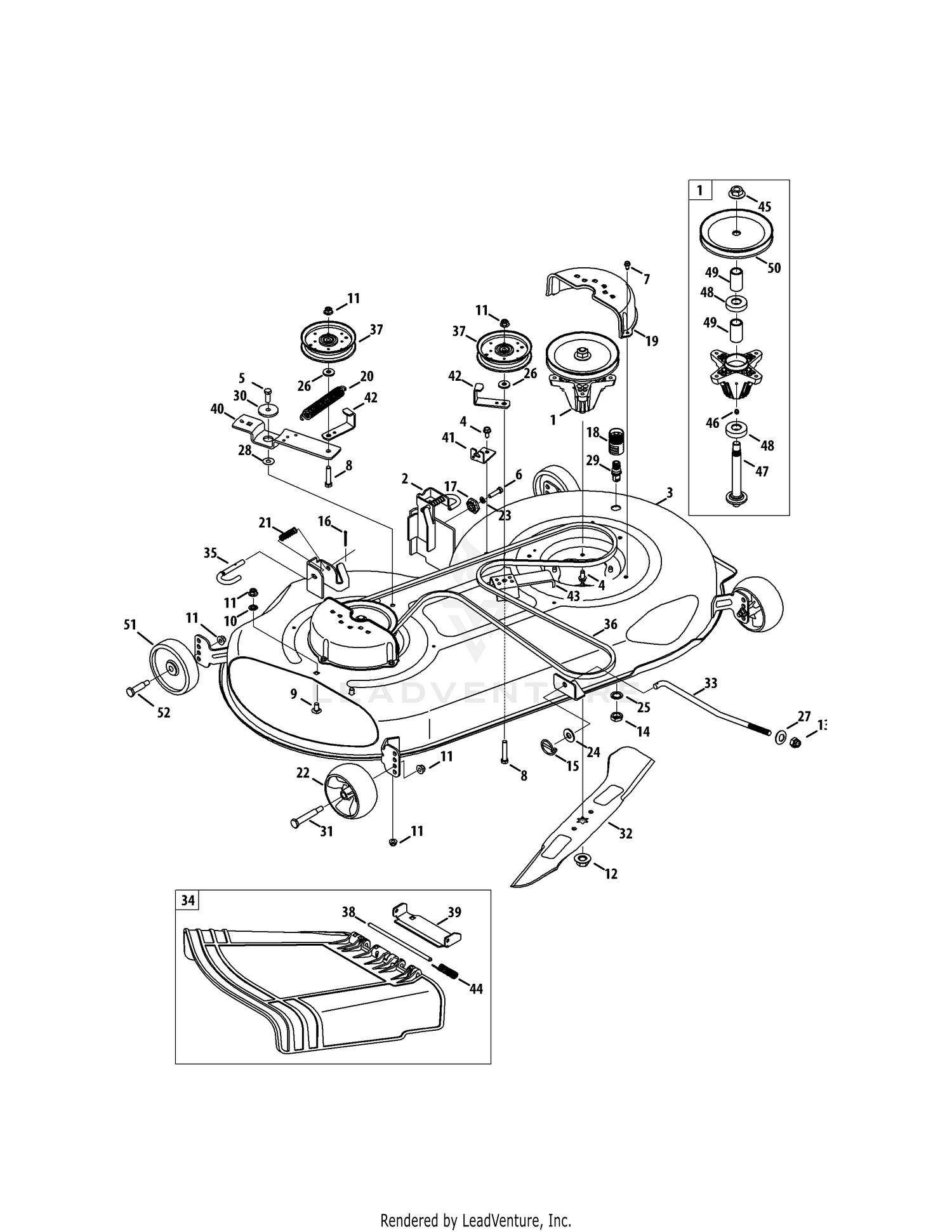 Cub cadet discount 1046 deck belt