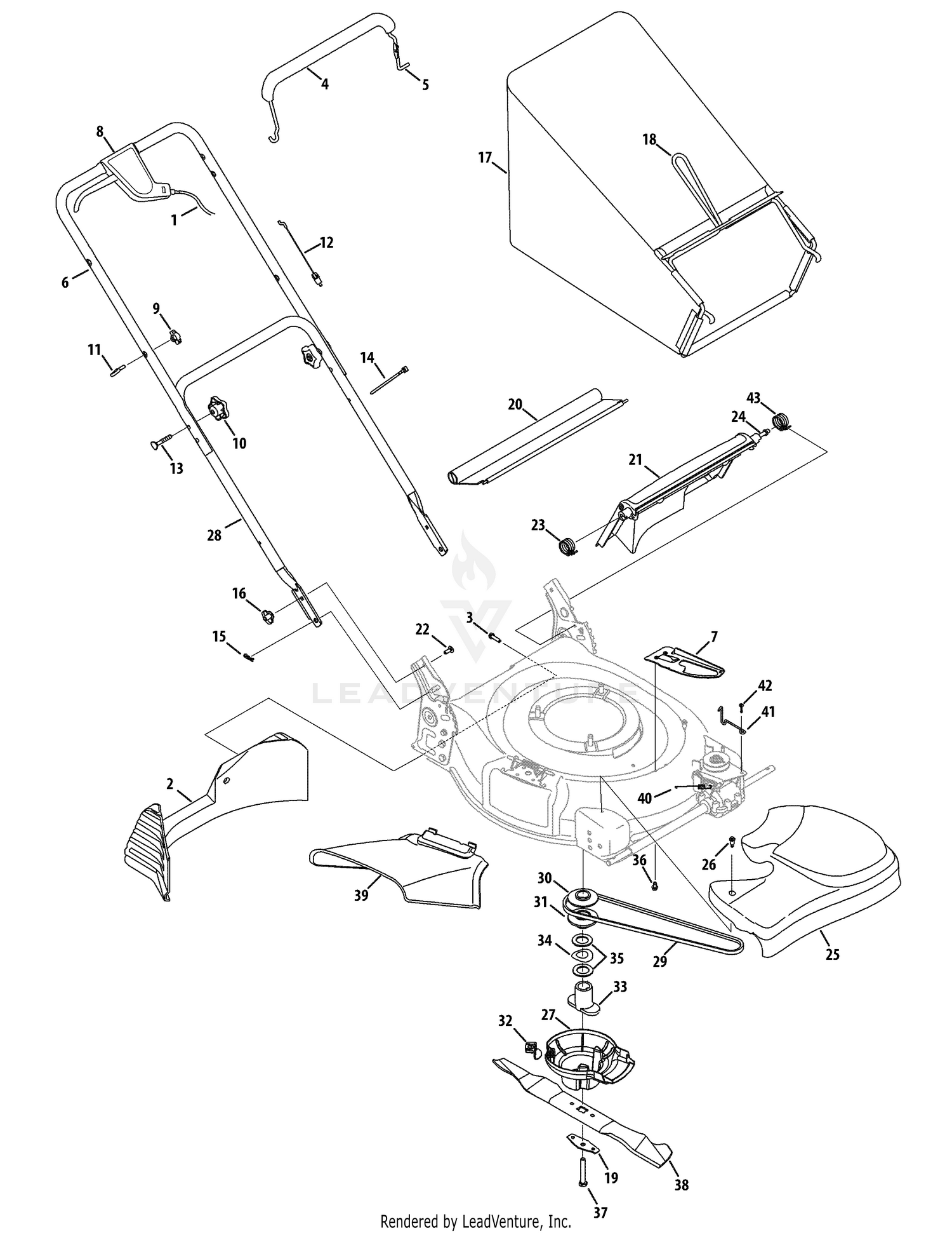 Troy bilt riding discount mower parts diagram