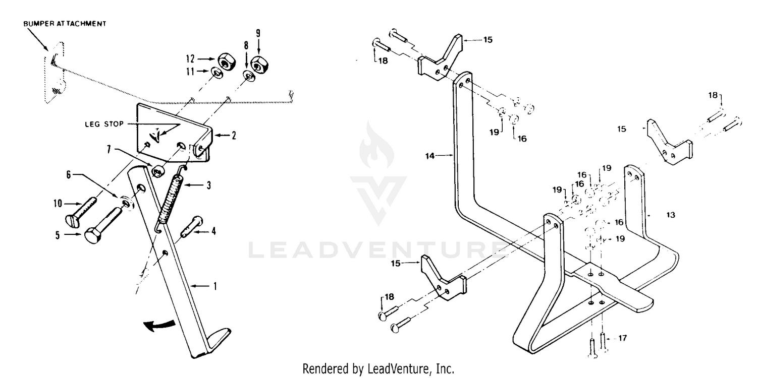 Kickstand Attachment & Tine Attachment Cradle
