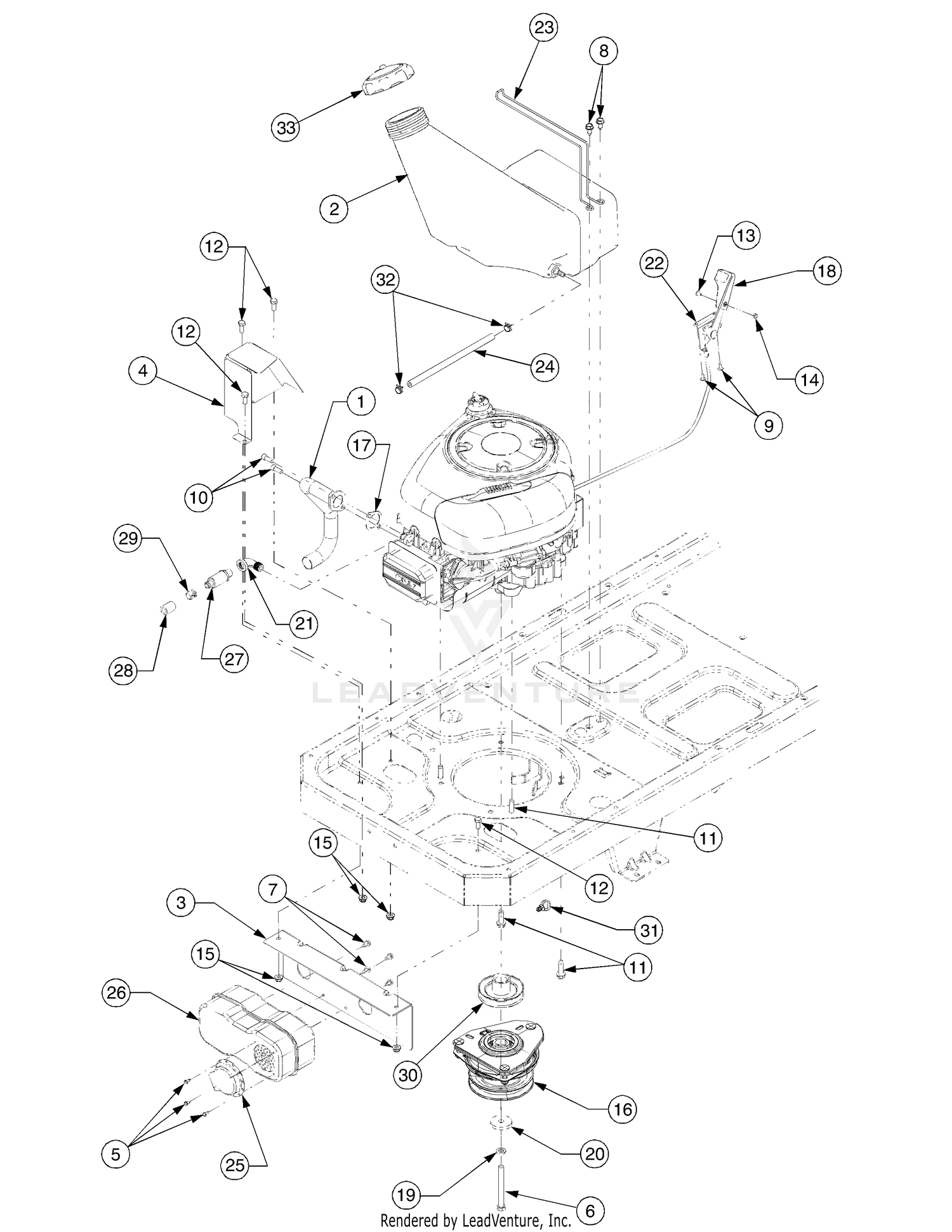 Engine Accessories and PTO RZT 42