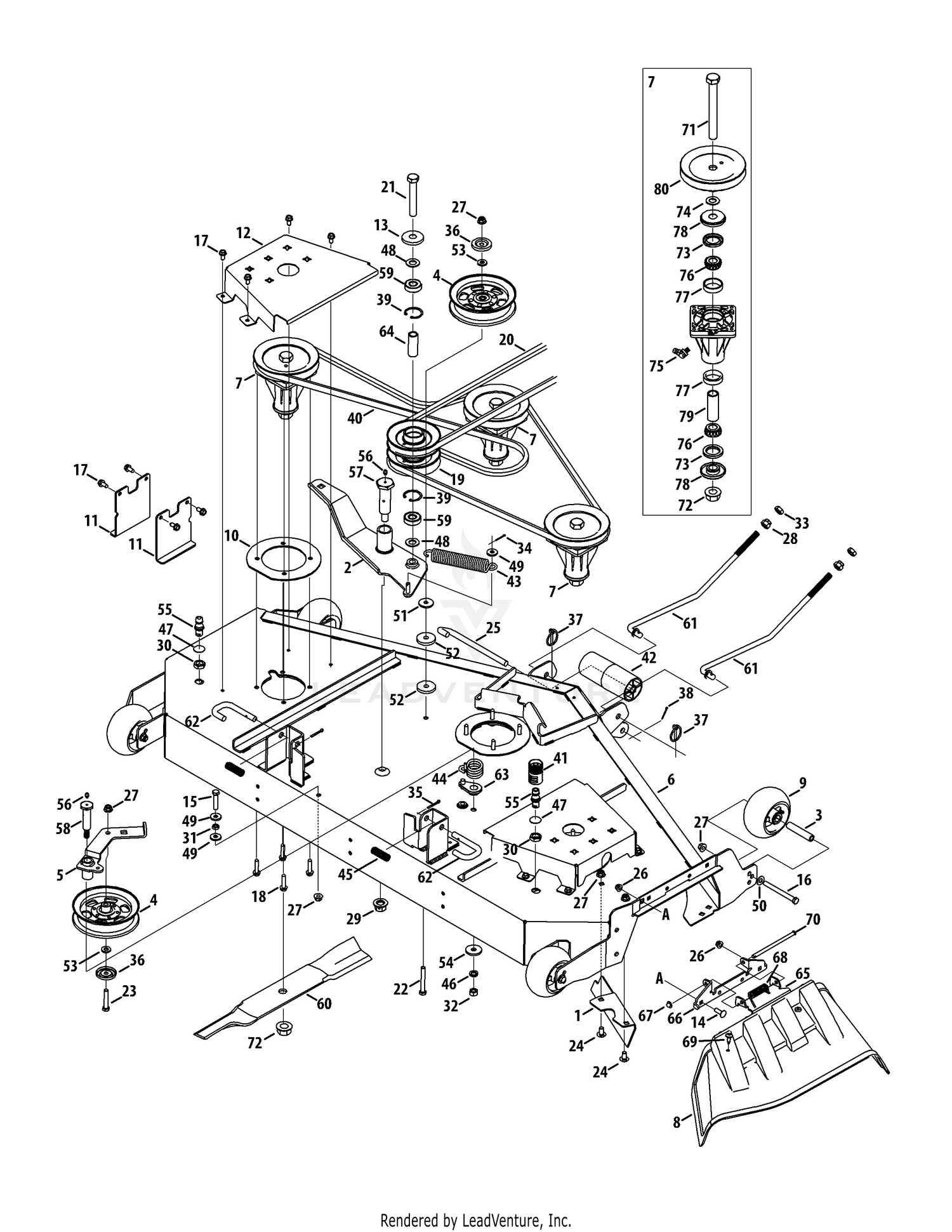 Cub cadet mower deck parts sale