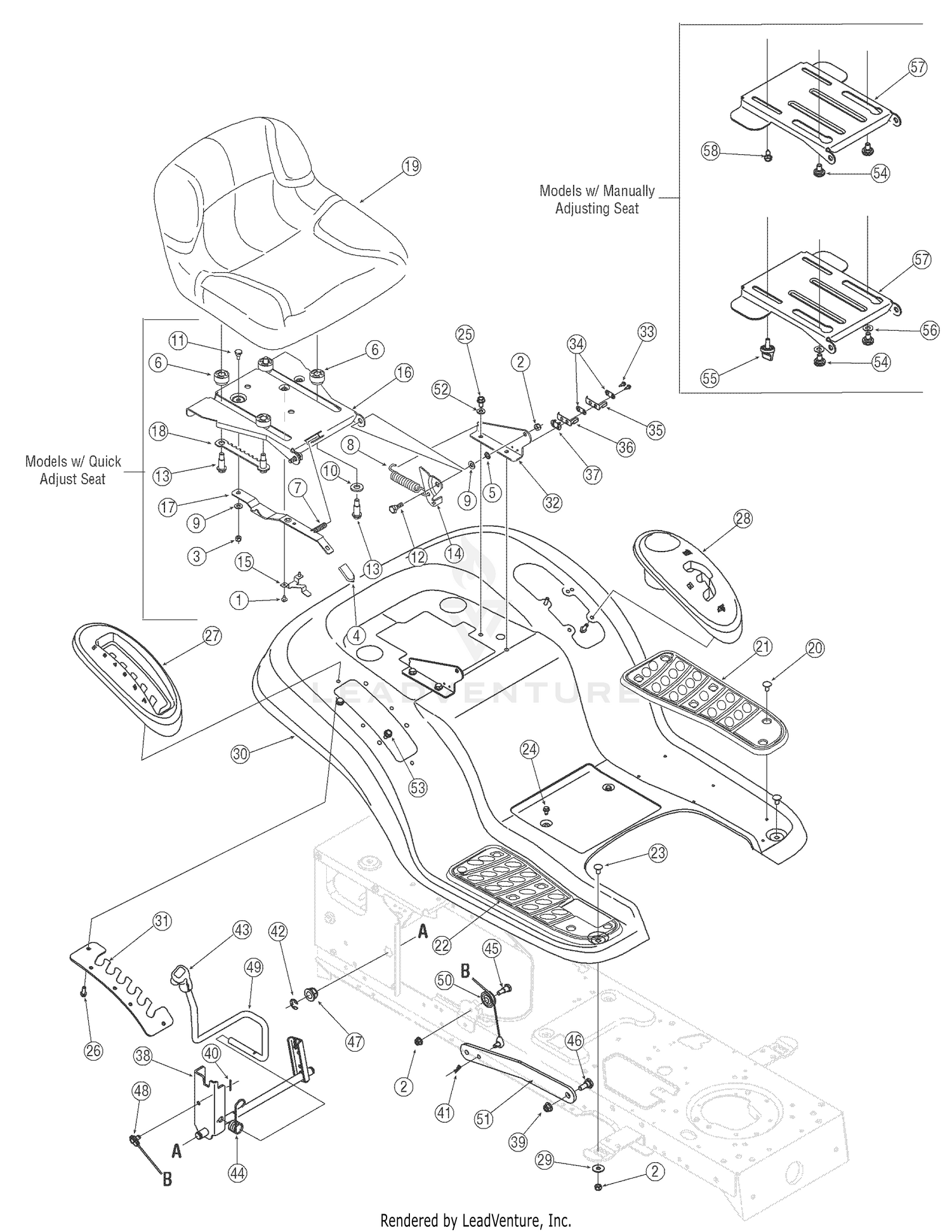 Frame and Seat Assembly