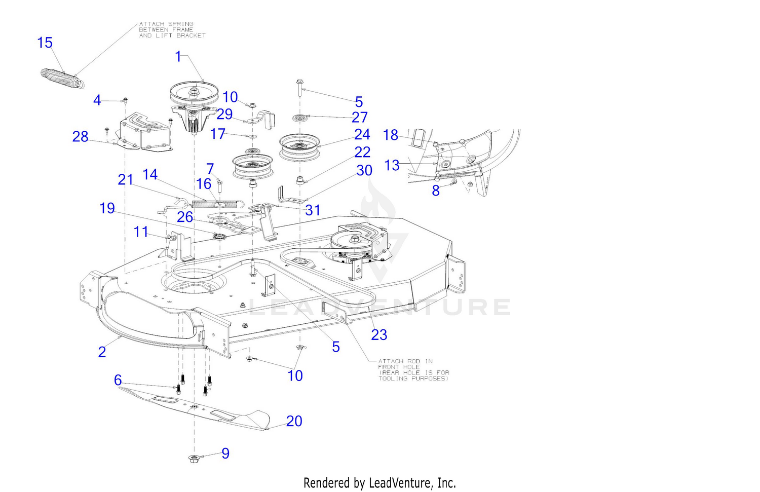 Cub Cadet XT1 LT46 EFI FAB 13B9A1CN056 2020 Deck