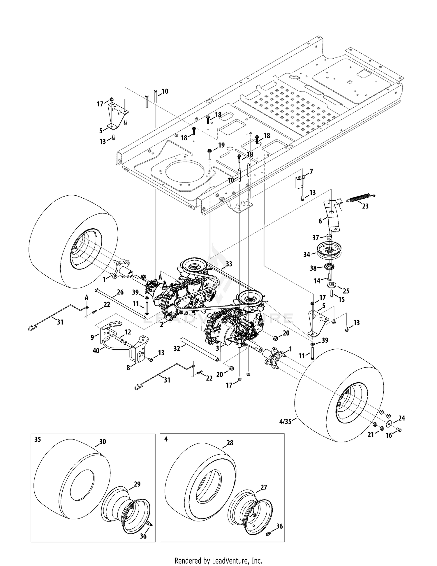 Troy Bilt 17ARCBDT066 Mustang XP Pivot S 46 2015 Drive System