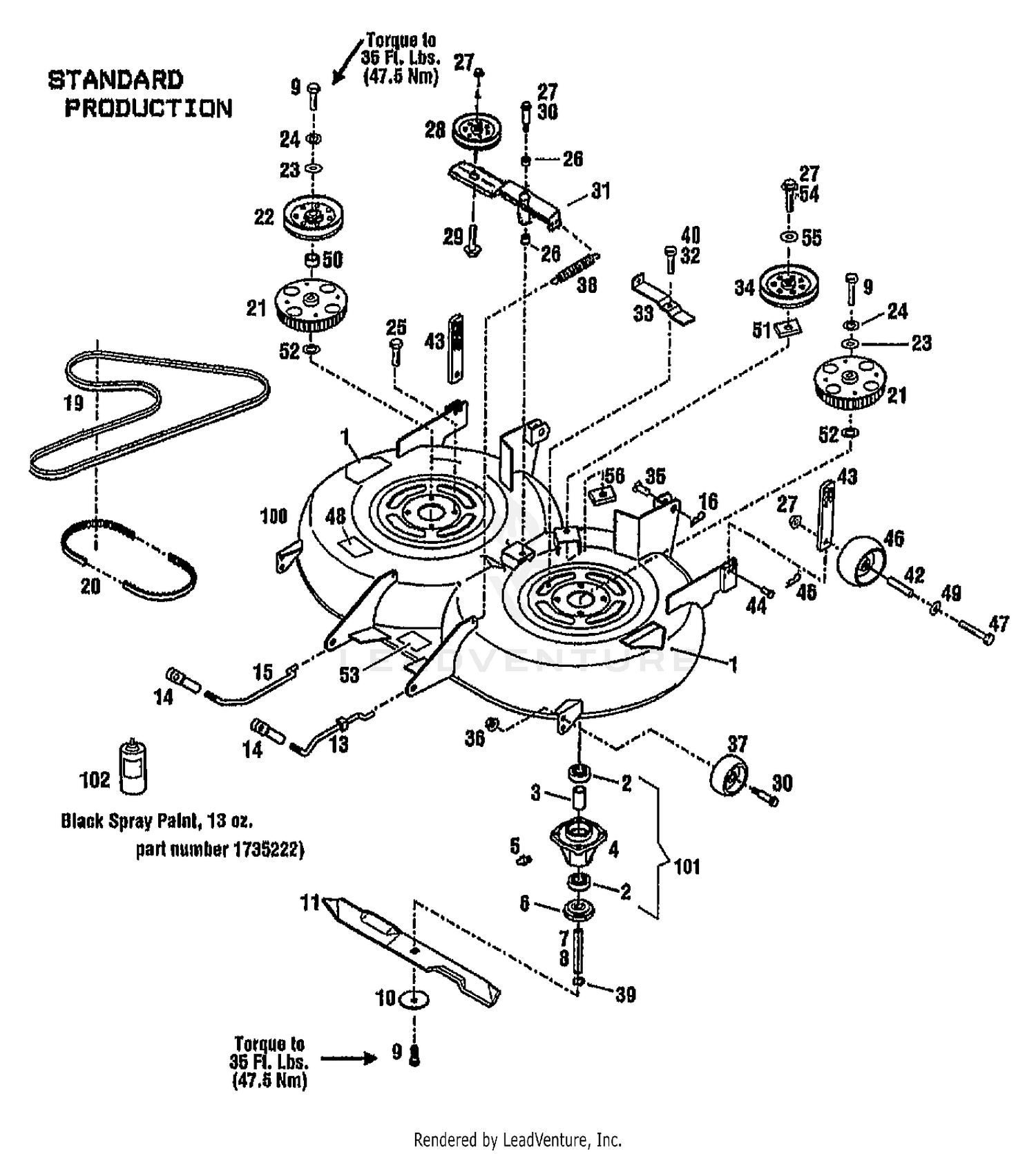 38" MULCHING MOWER DECK