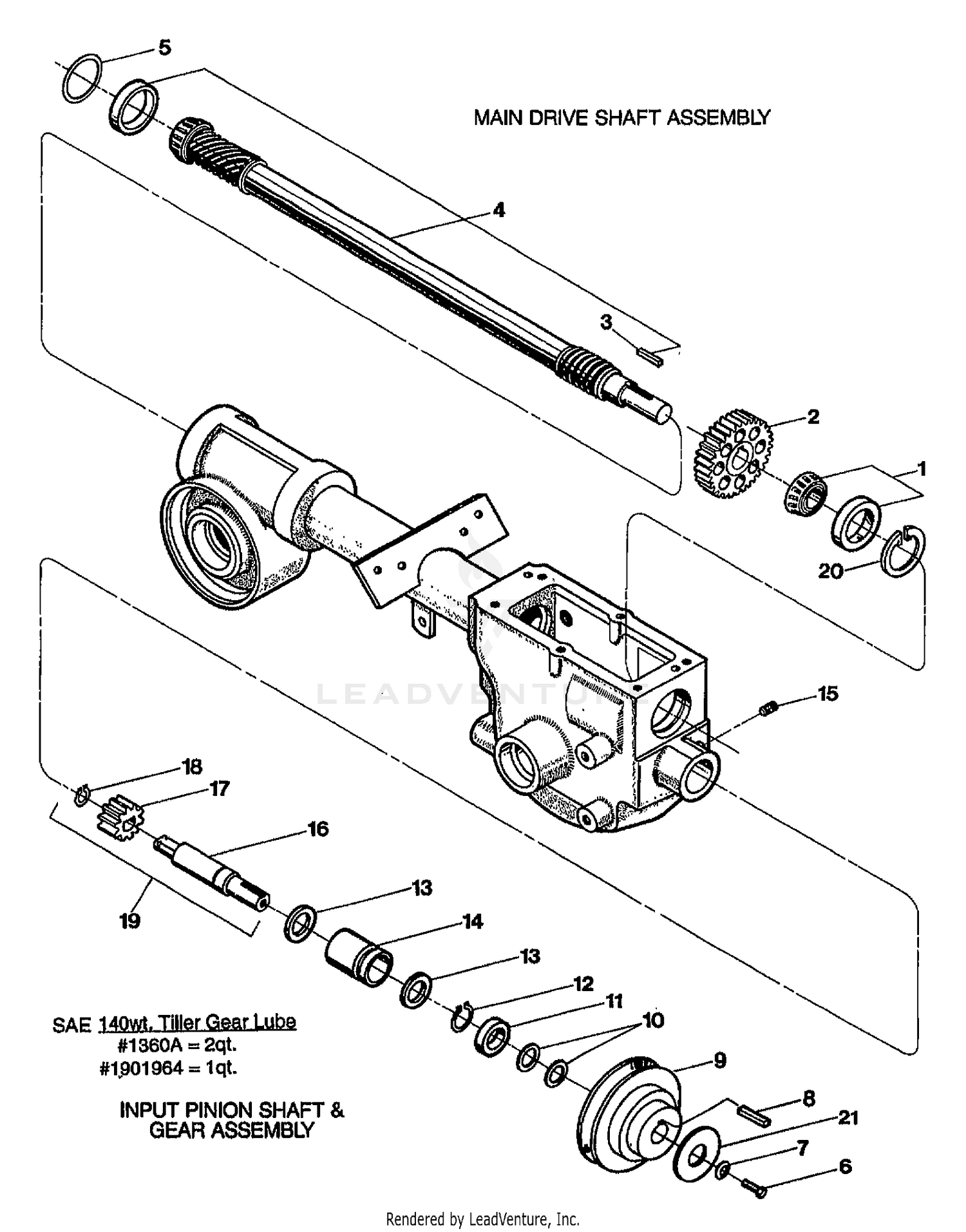 MAIN DRIVE SHAFT & GEAR ASSEMBLY
