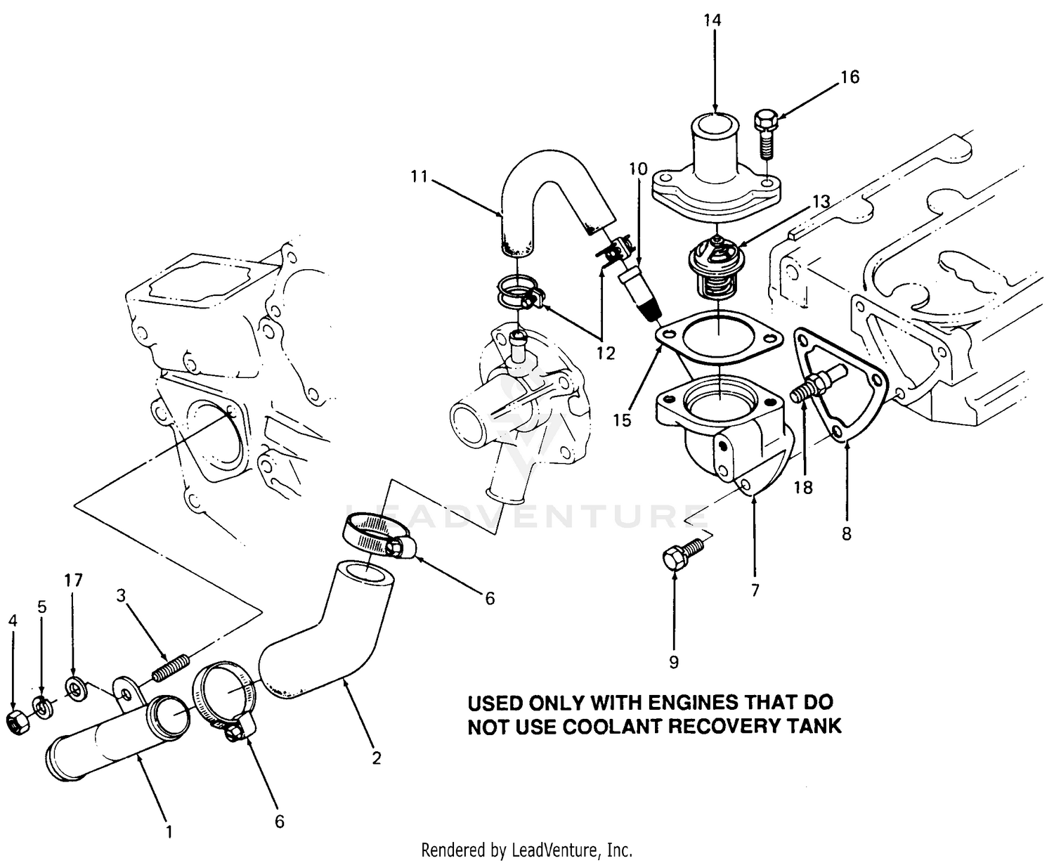 Water Flange & Thermostat I