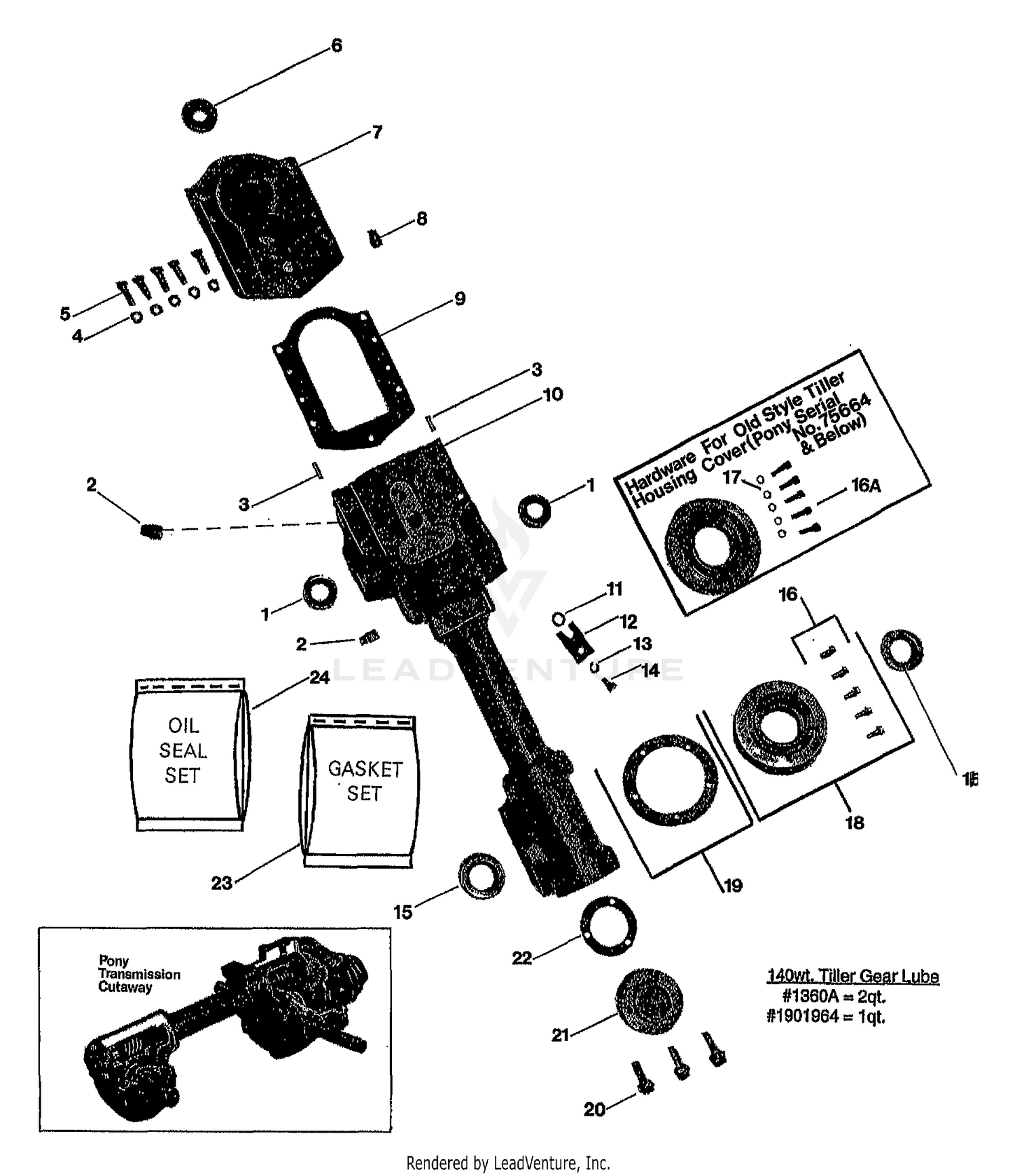 TRANSMISSION HOUSING & SEALS/GASKET