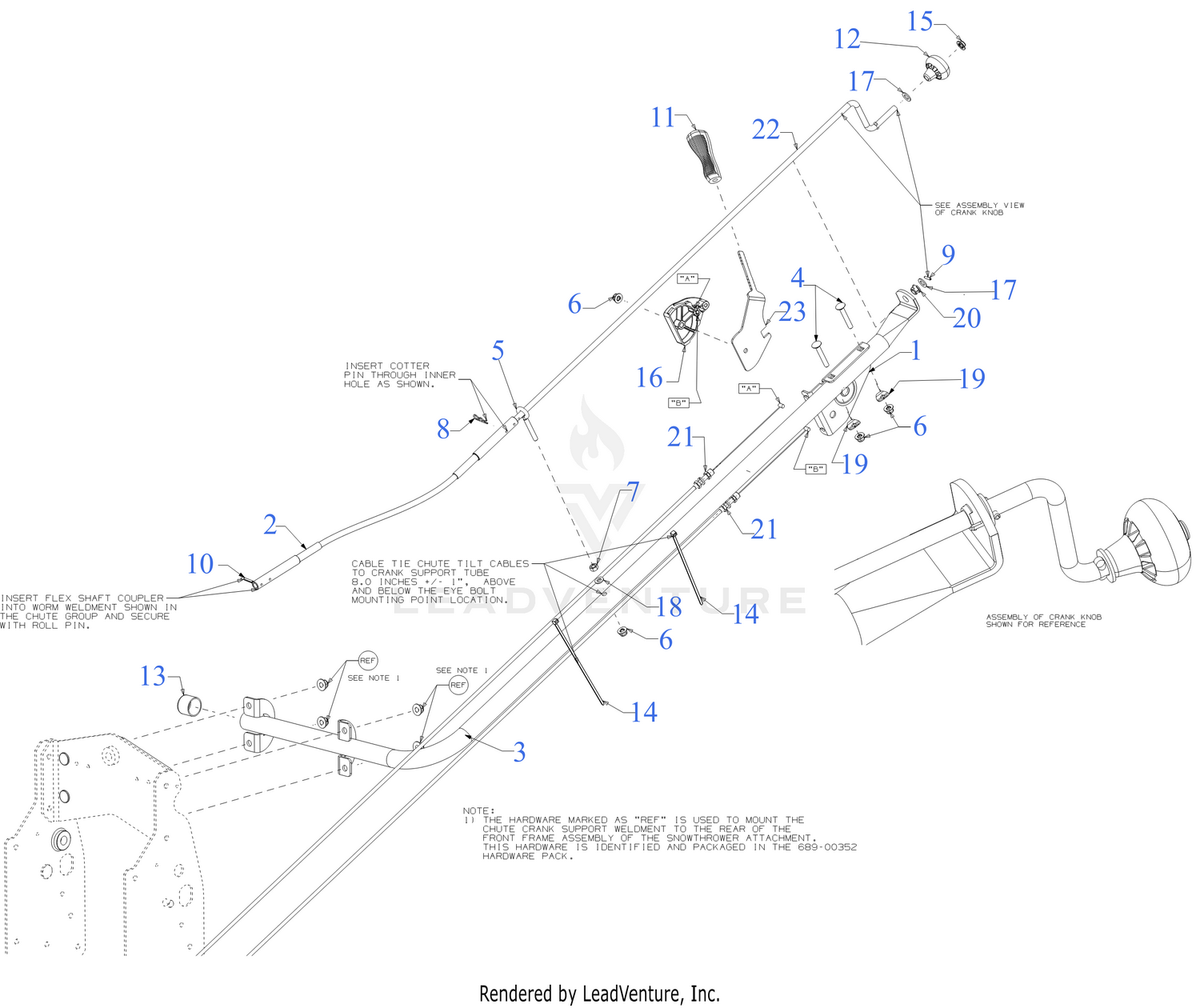Chute Crank Assembly