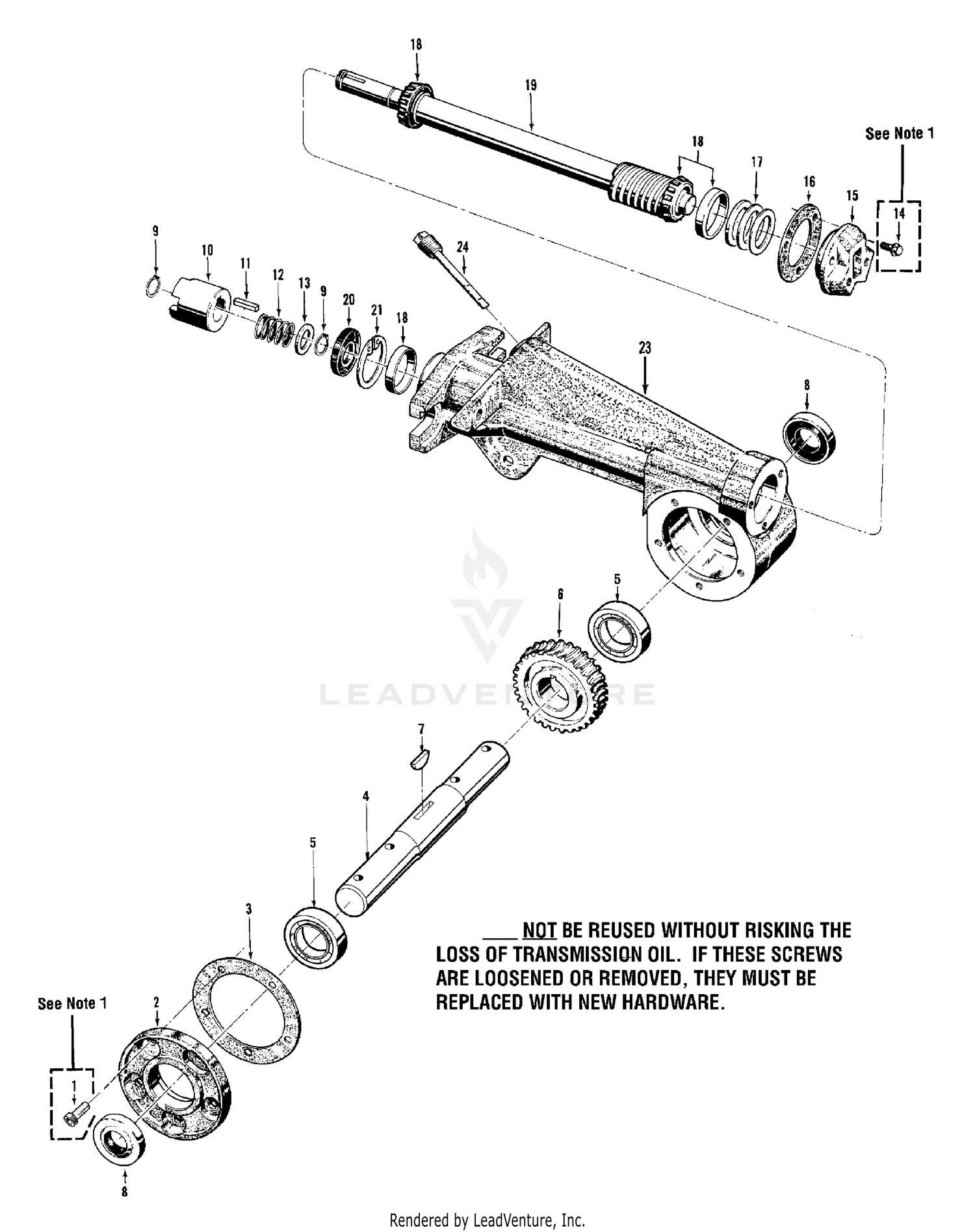 Tiller Attachment Transmission Assemblies