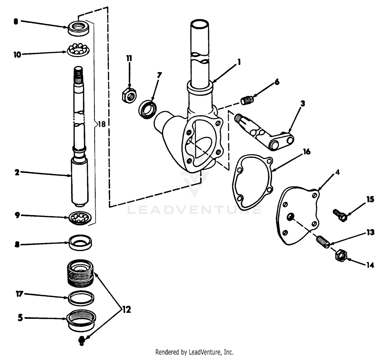 Cub Cadet Cub 154 Lo-Boy Tractor Steering Gear
