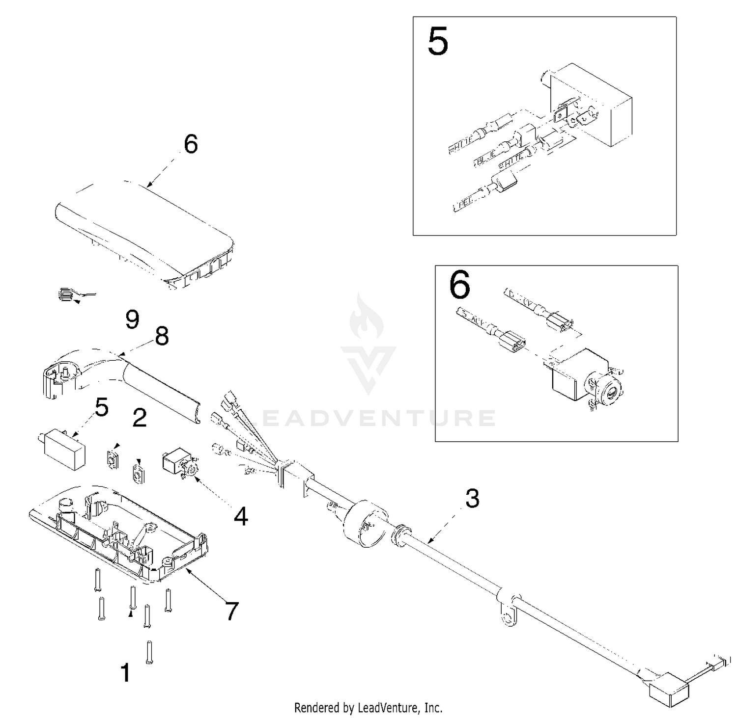 Cord & Switch Assembly (P/N 625-0050)