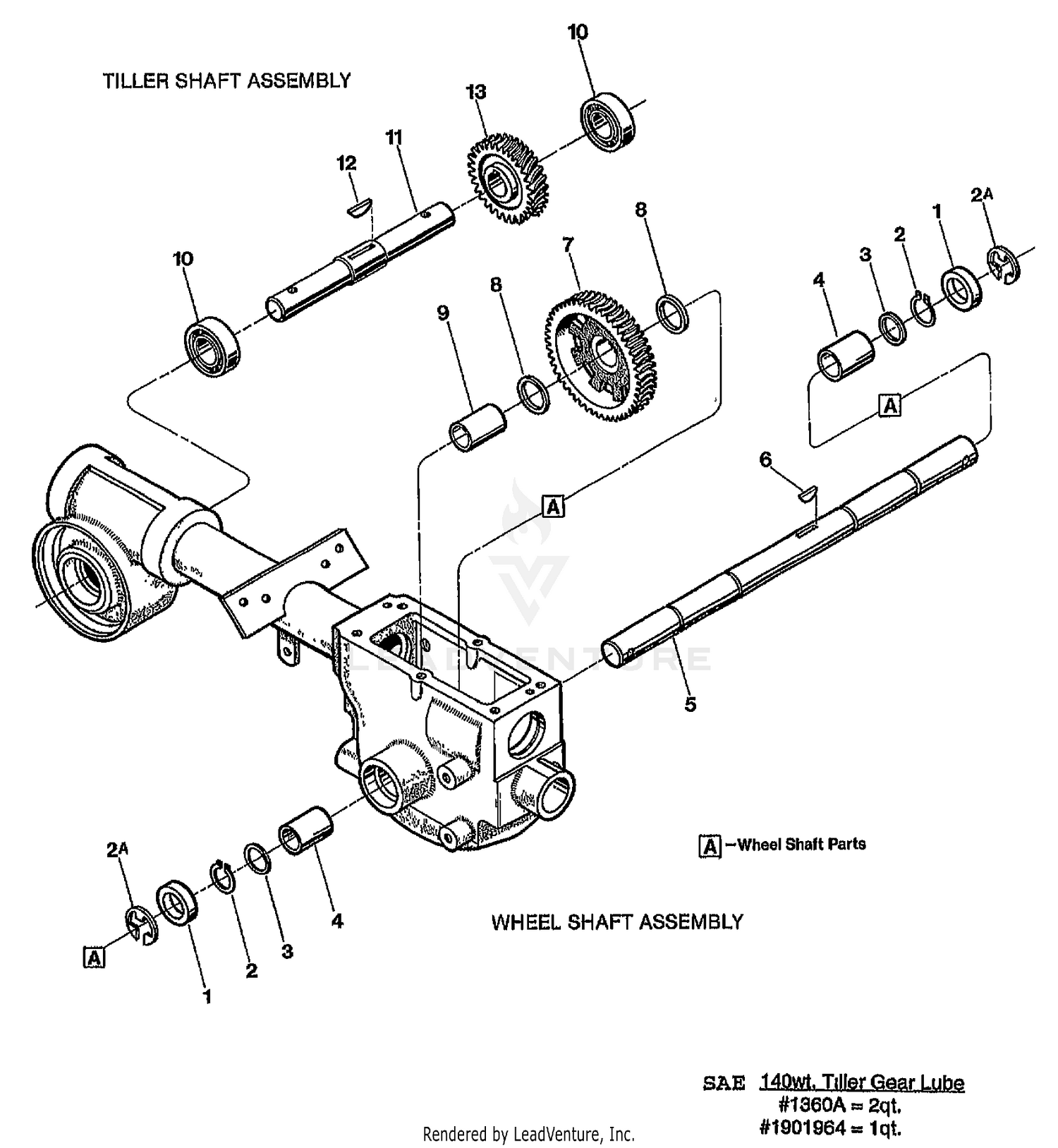 WHEEL TILLER SHAFT ASSEMBLIES