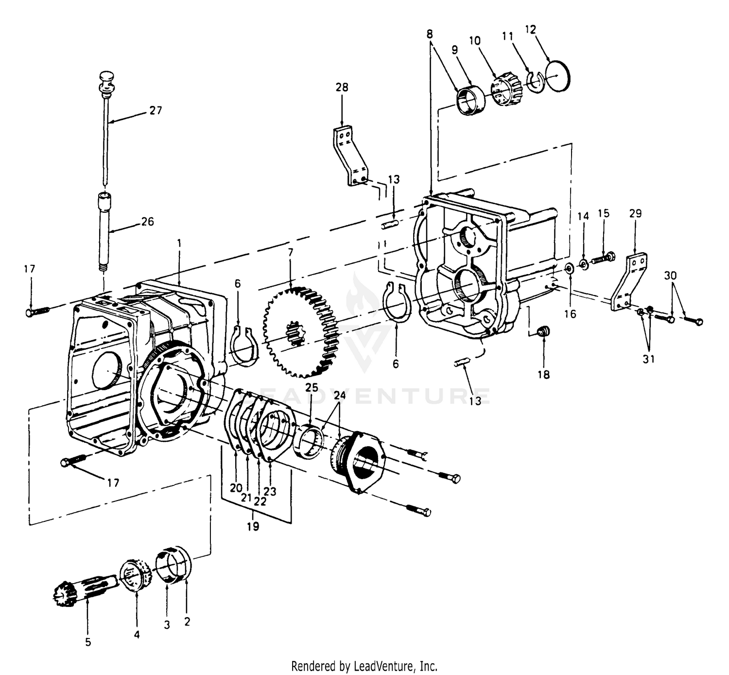 Transmission-Rear And Adapter Housings