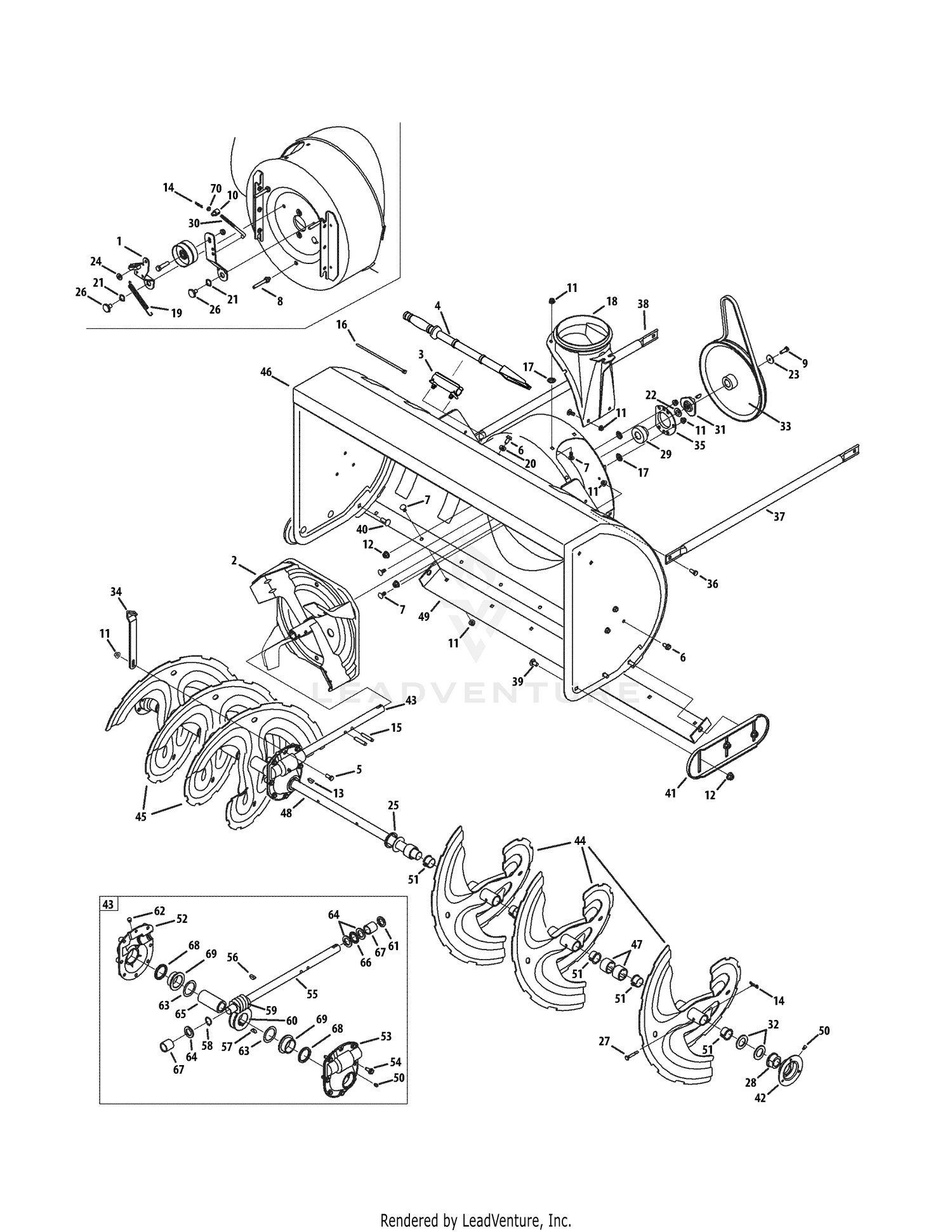 Augers, Housing & Gearbox