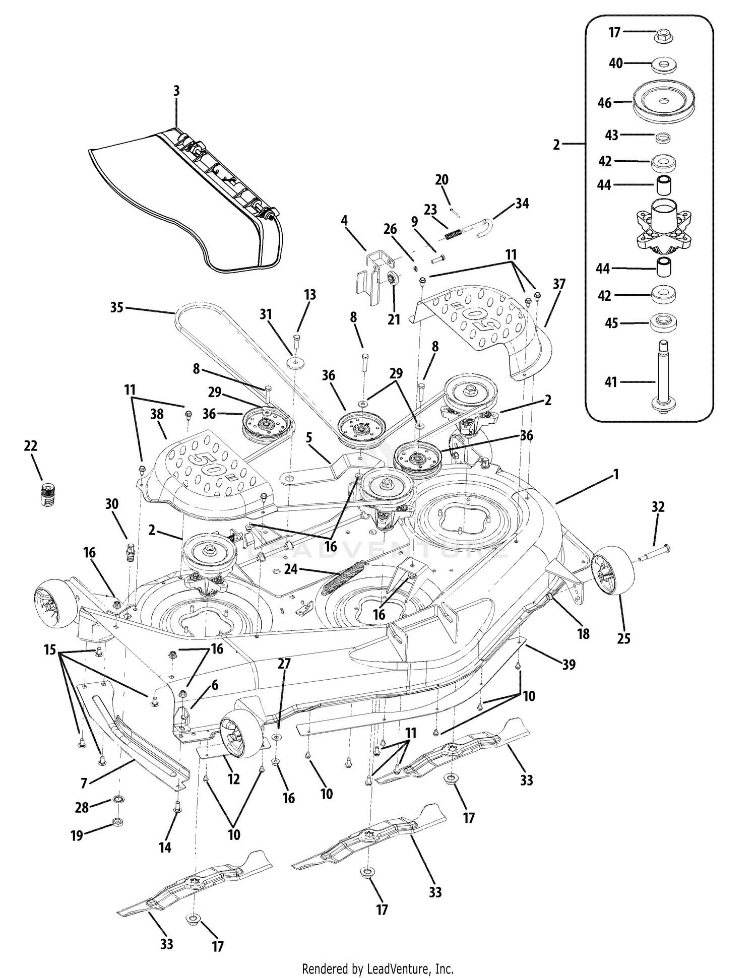 Cub cadet 50 cheap inch mower deck belt