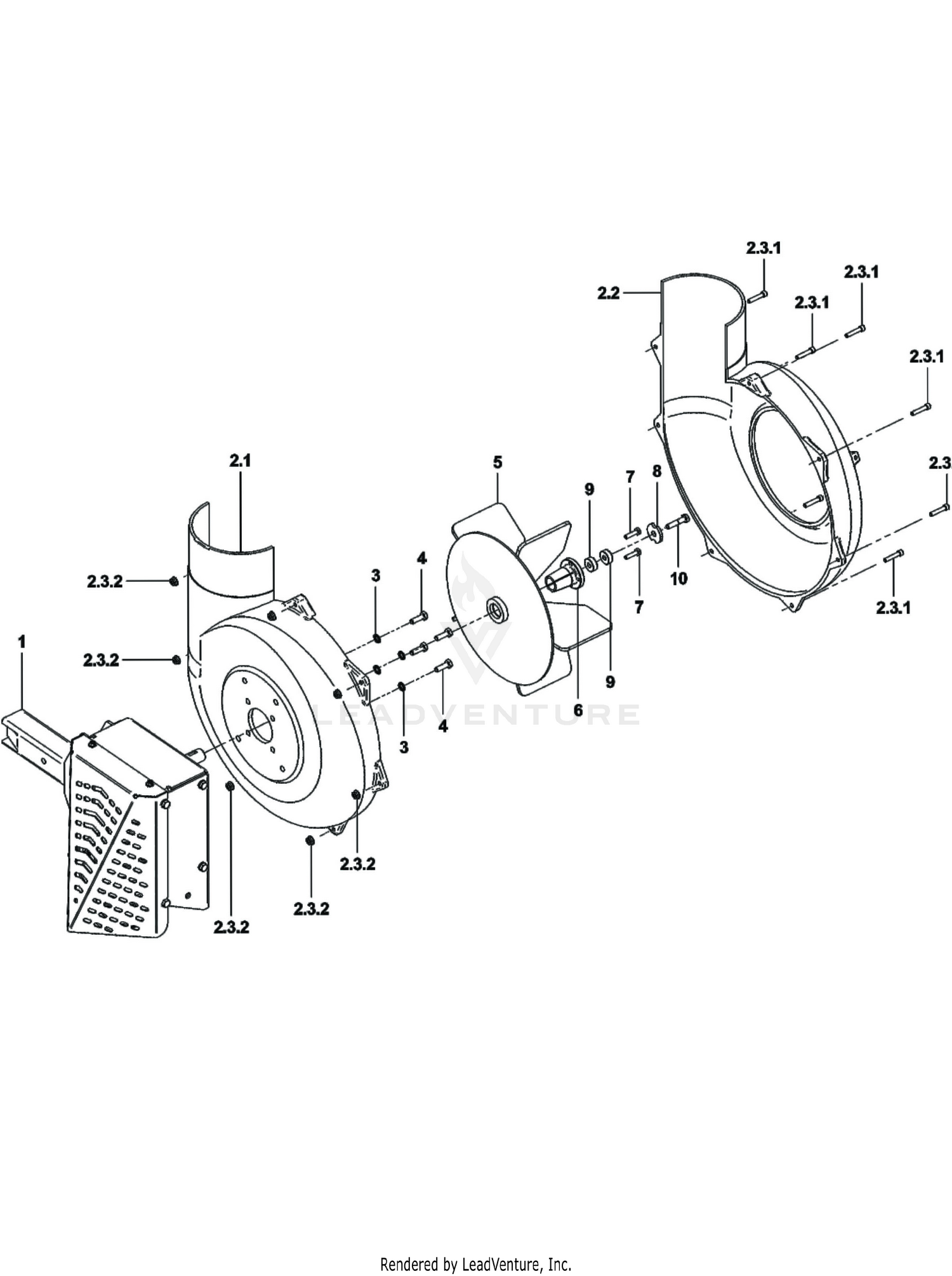 A2072_01 Drive Assembly / 4-Blade Impeller