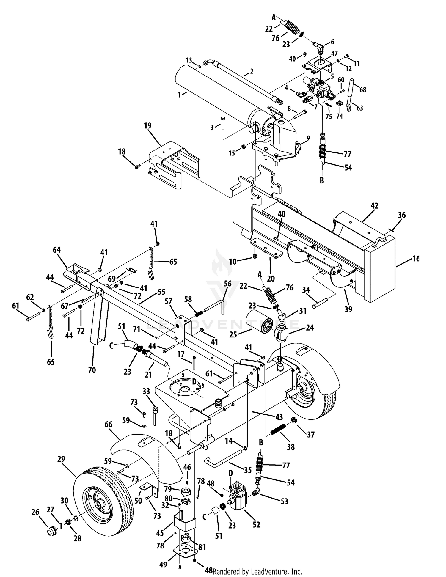 TB27LS General Assembly (Honda Engine)