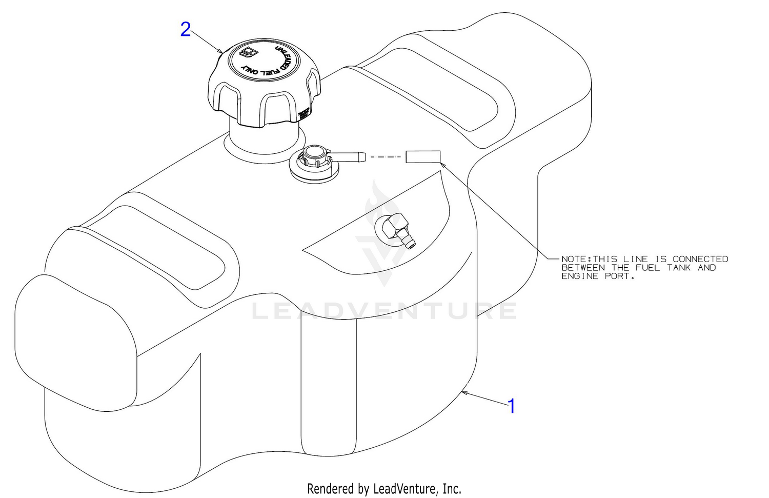 Cub Cadet RZT L46 FAB Honda 17AGCACN056 2017 Fuel Tank