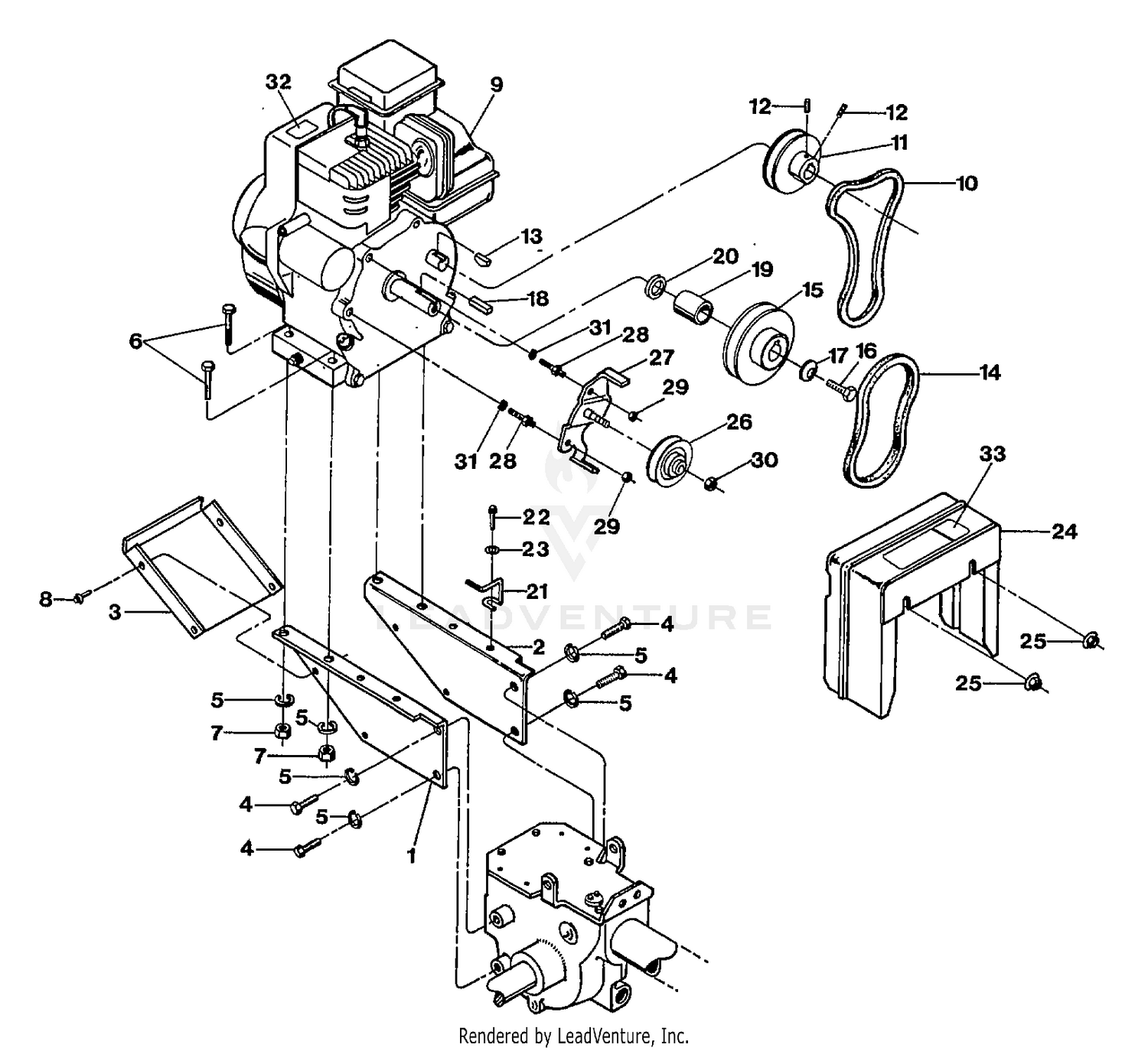 ENGINE PULLEY & BELTS