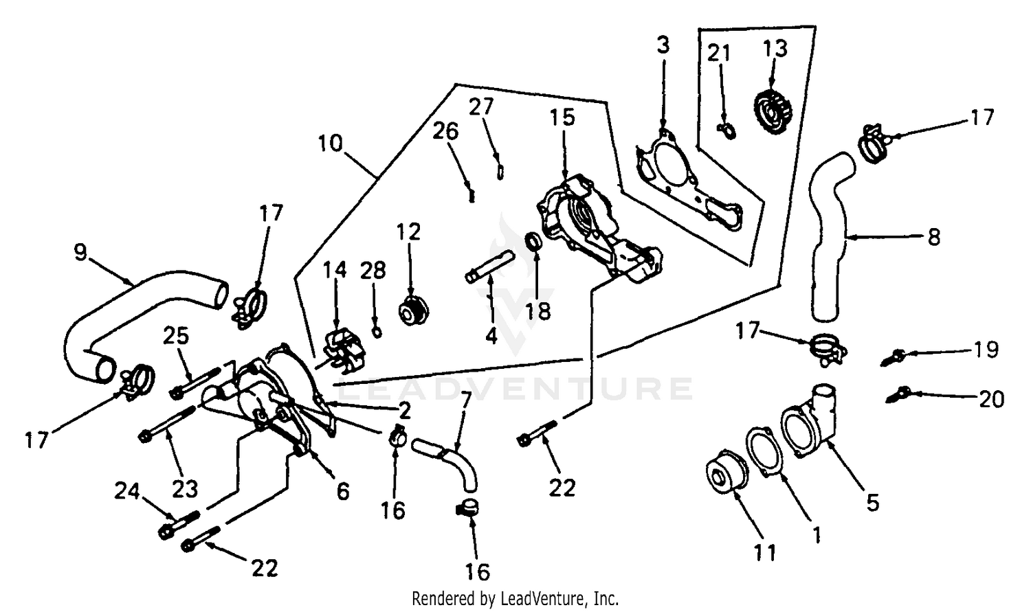 Water Pump And Hoses