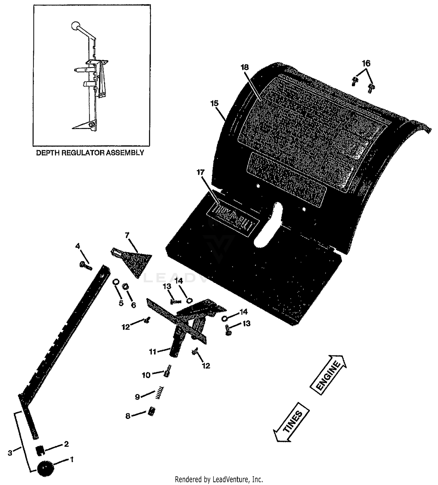 HOOD & DEPTH REGULATOR