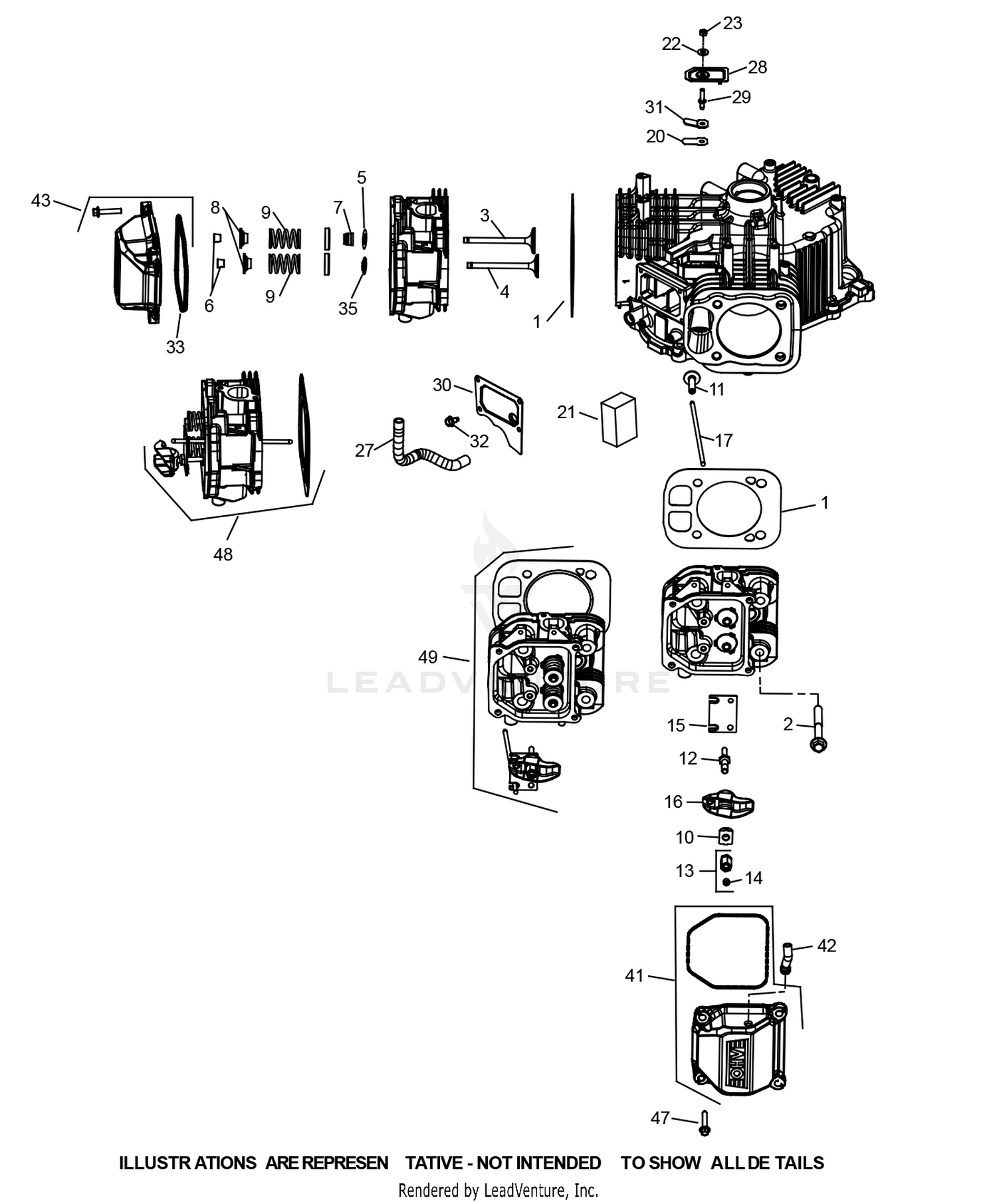 KT726-3012 CylinderHead & Breather