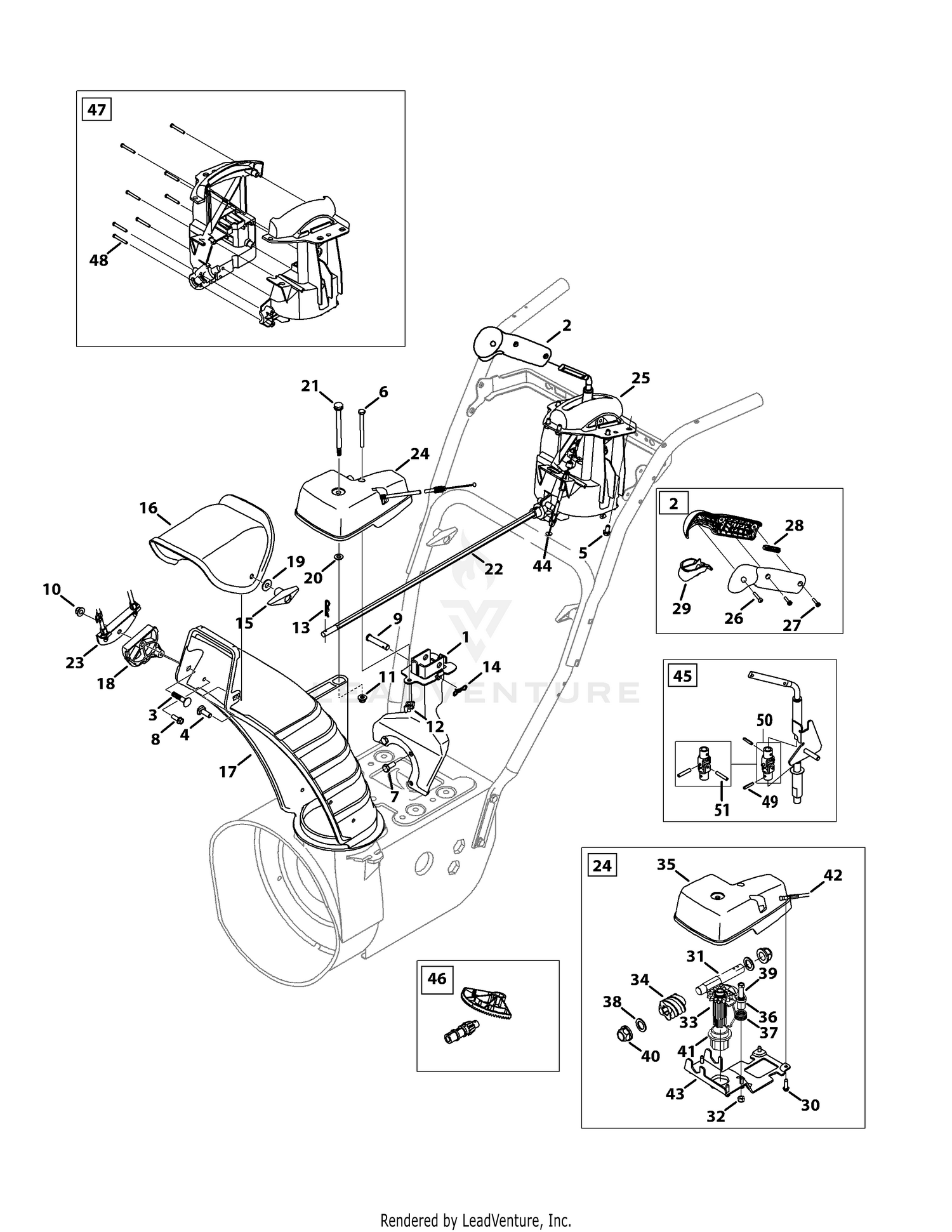 Chute Control 4-Way (Non-Electric)