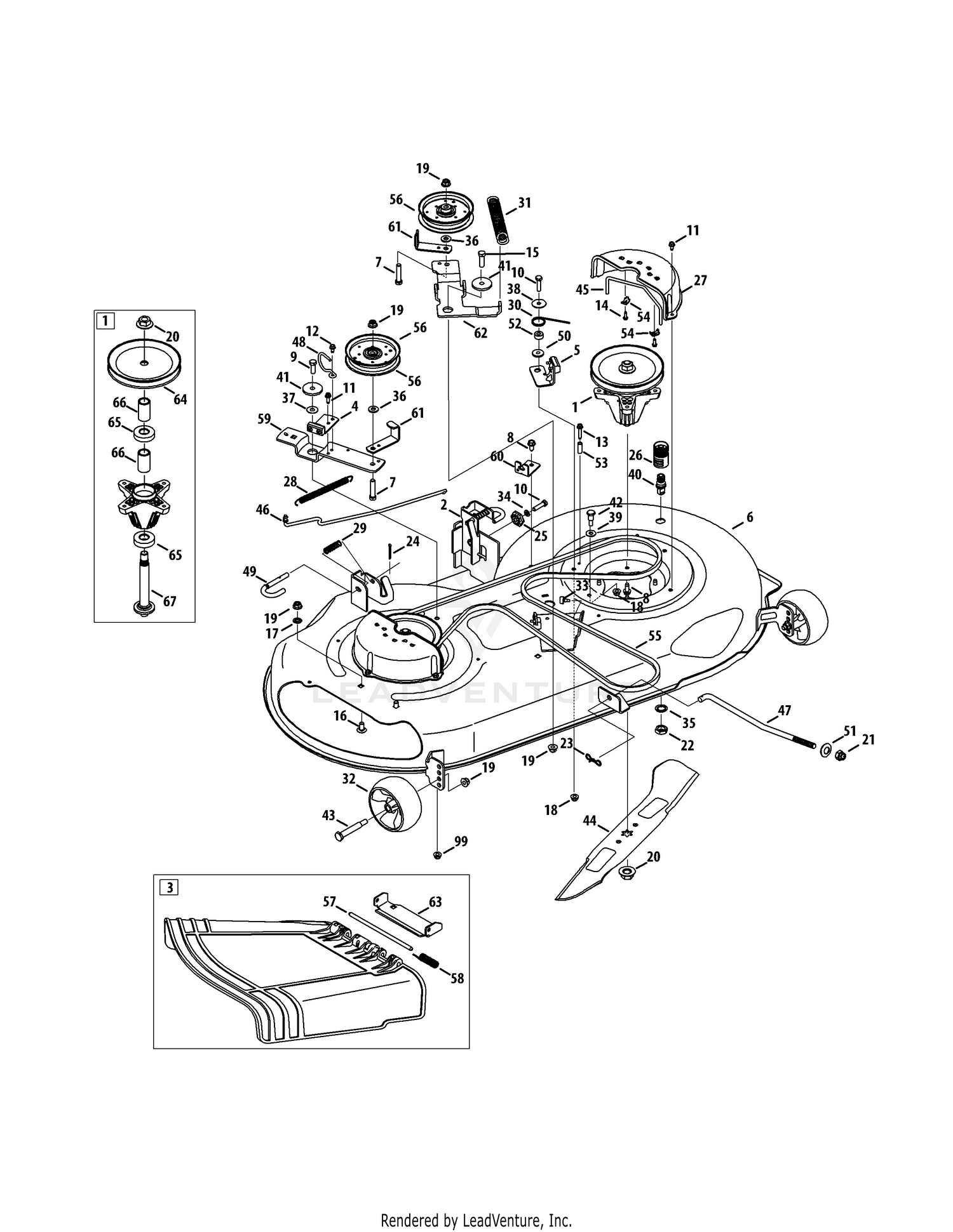 46 inch craftsman on sale mower deck