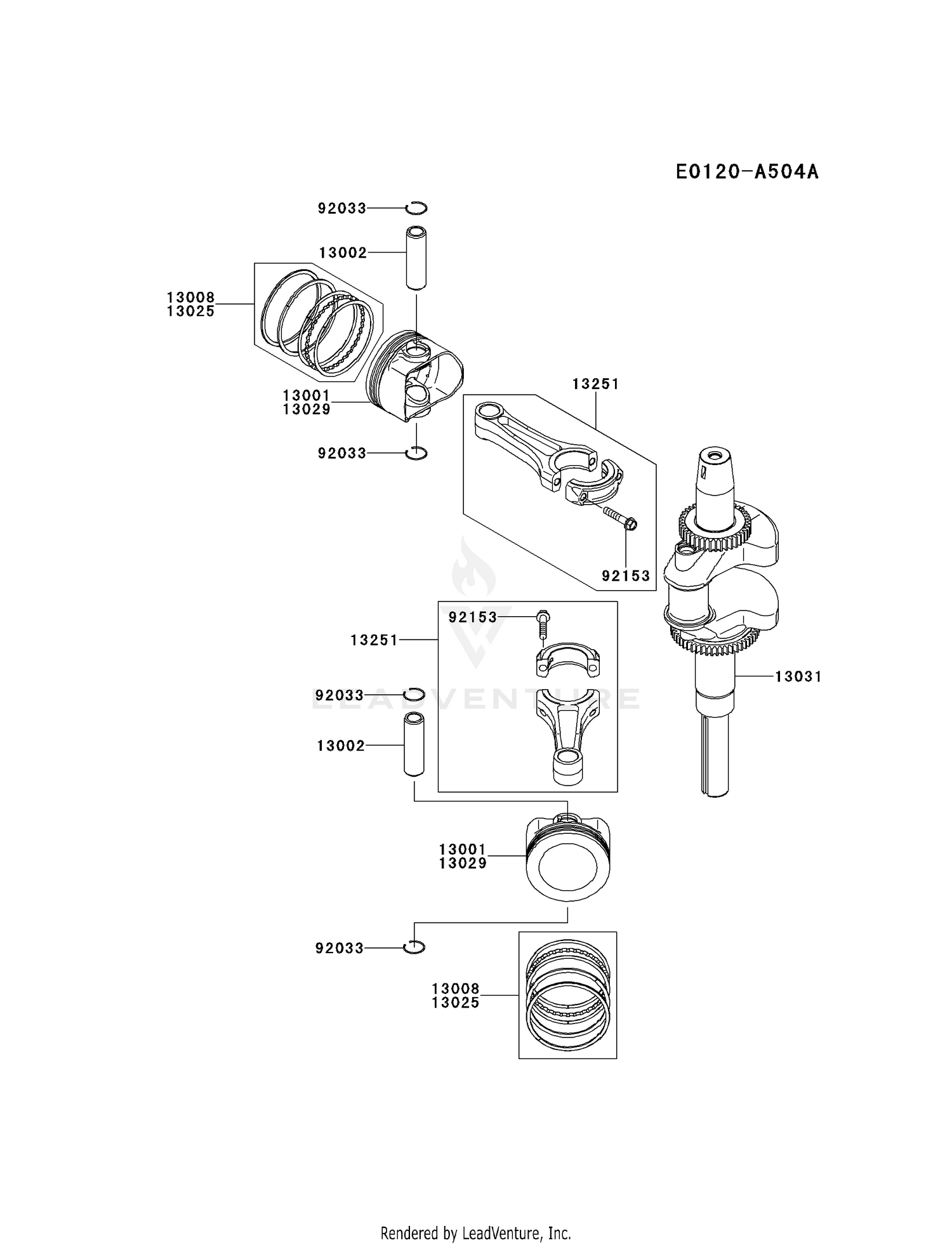 FXT00V-DS19 PISTON & CRANKSHAFT