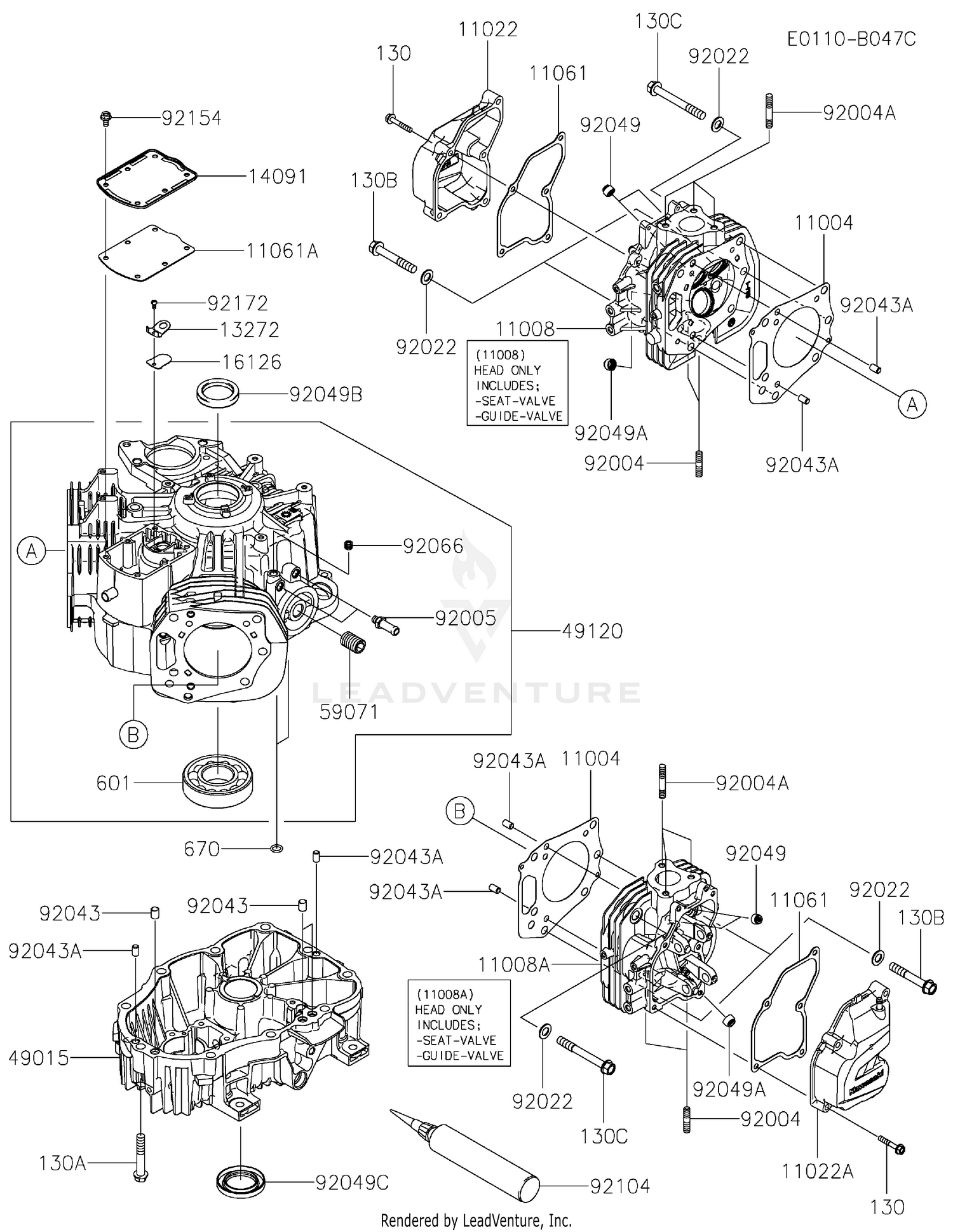 FX820A-BS06 CYLINDER & CRANKCASE