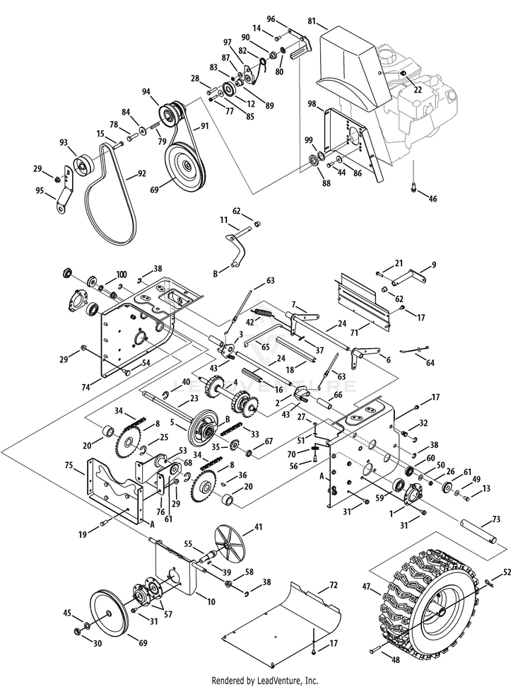TroyBilt 31AH9J77766 Polar Blast 4510 45" 