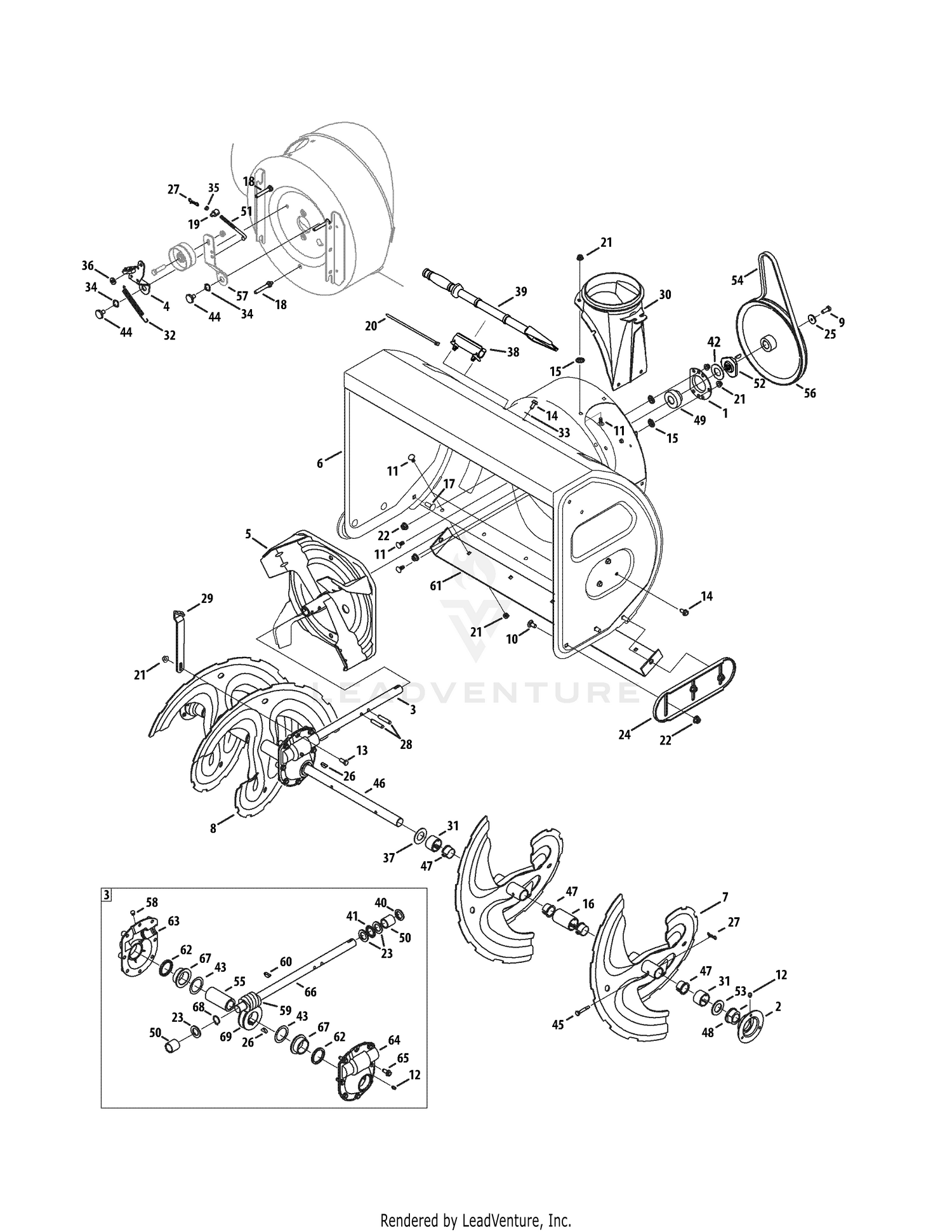Augers, Housing & Gearbox