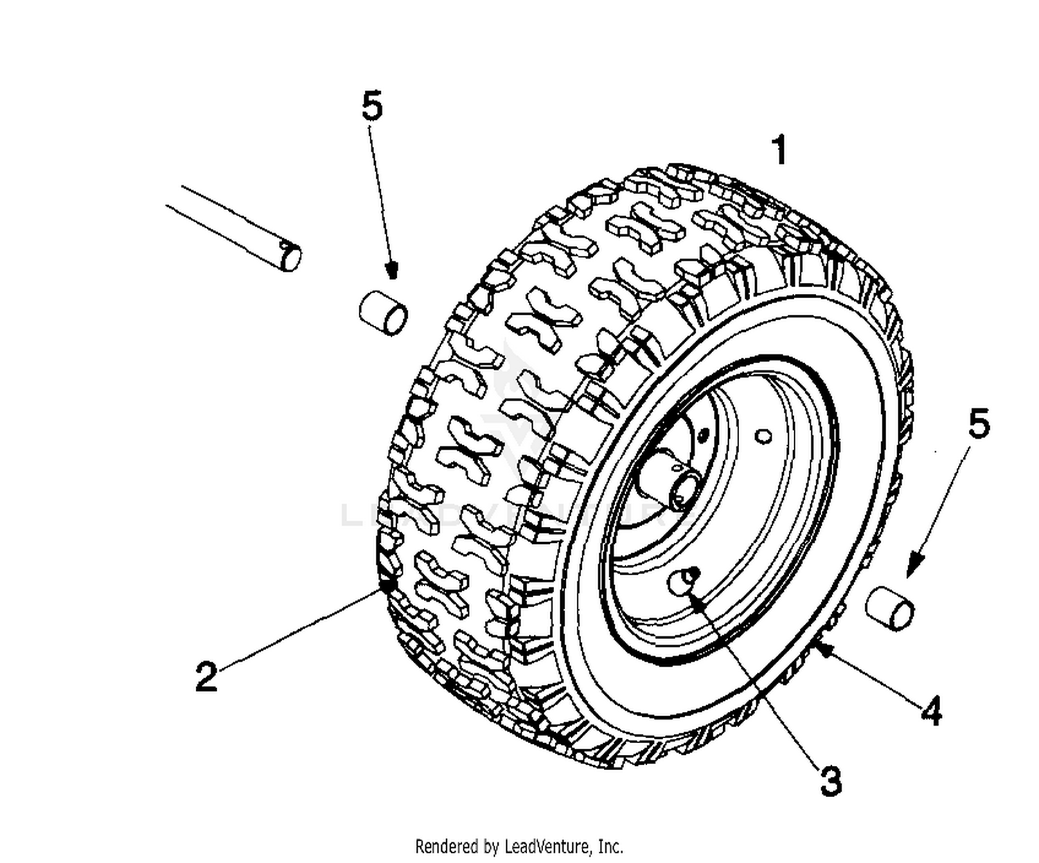 13 x 5 Wheel Assembly