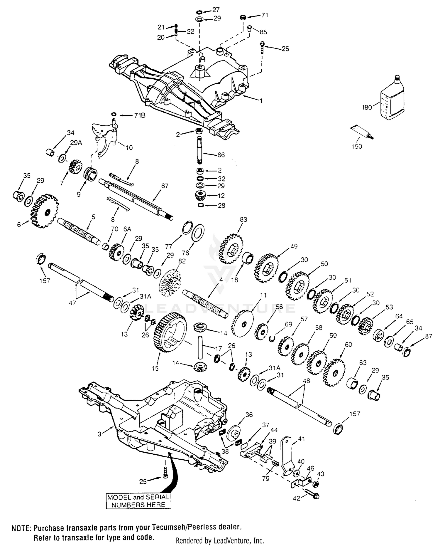 Peerless MST 205 Transaxle Assembly