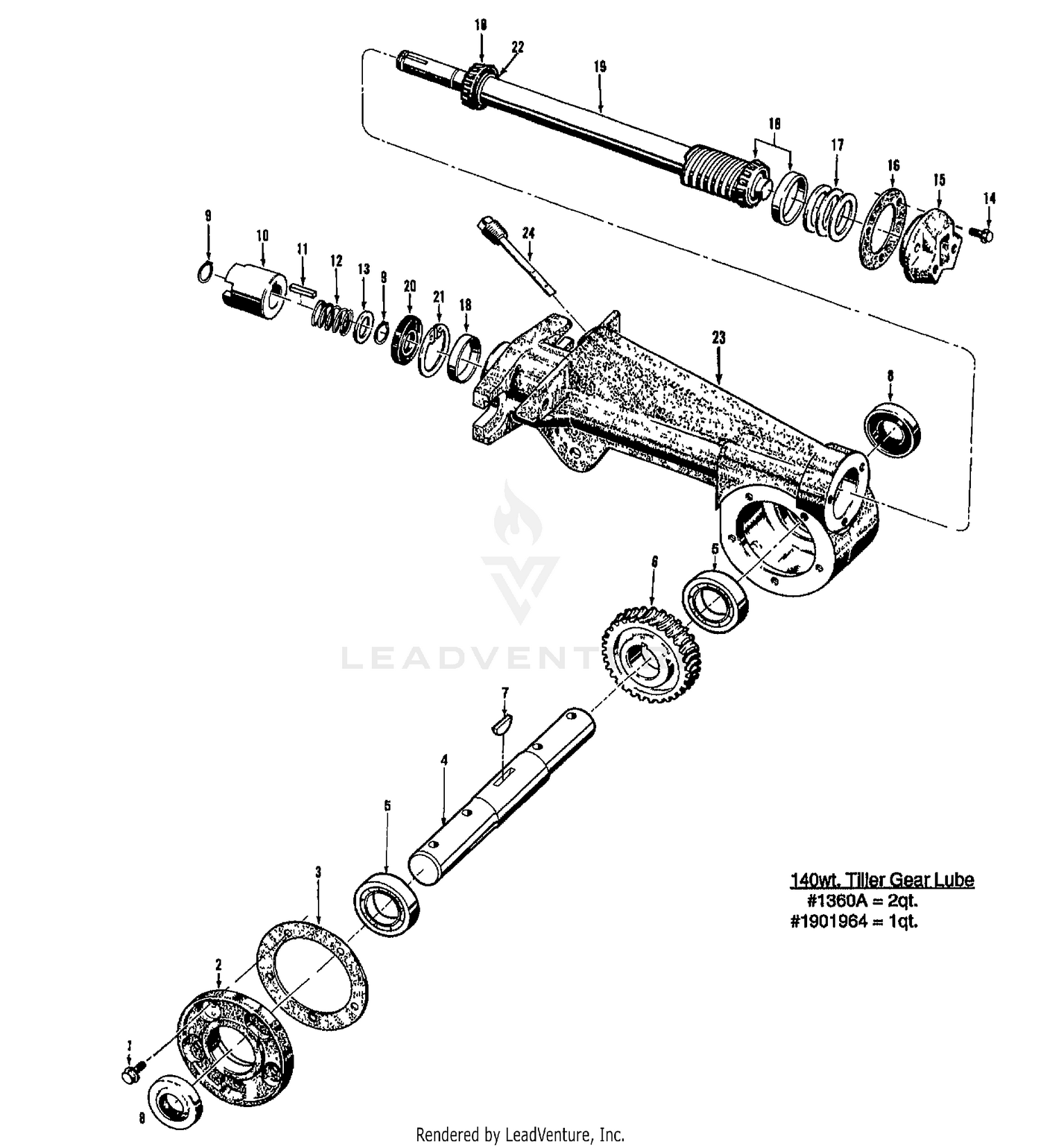 TILLER ATTACHMENT TRANSMISSION ASSEMBLIES